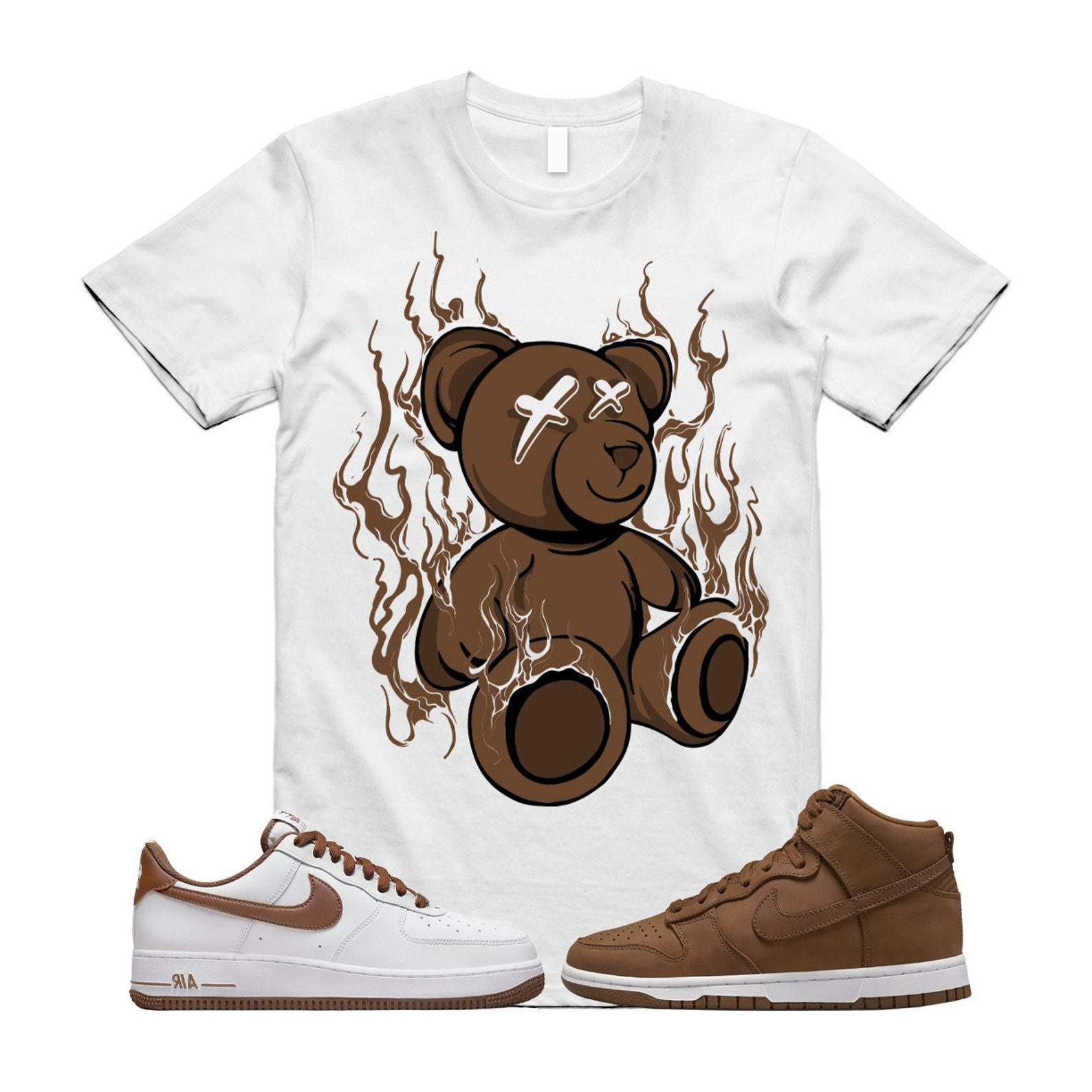 LIT T Shirt to match N Dunk High Premium Pecan Brown PRM Vintage Pecan Sail Air Force 1  ,DZ5577-006 T-Shirt, Sneaker Match Tee
