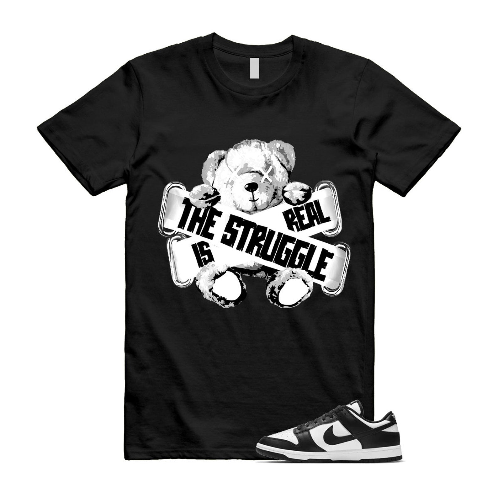 Dunk Panda White Black Low Retro Classic Traditional T Shirt Match TSIR , DD1503-101 T-Shirt, Sneaker Match Tee