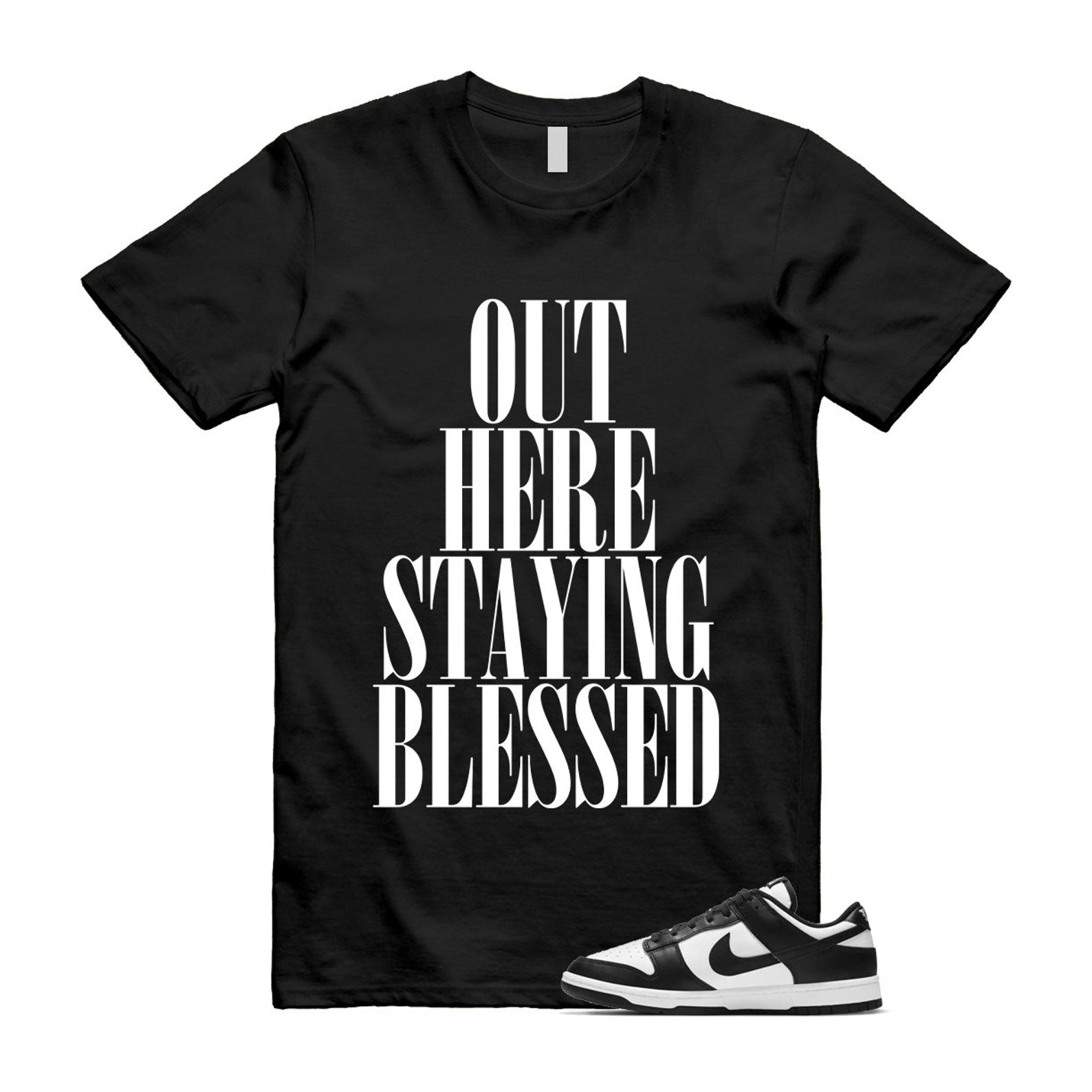 Dunk Panda White Black Low Retro Classic Traditional T Shirt Match STAYBLS , DD1503-101 T-Shirt, Sneaker Match Tee