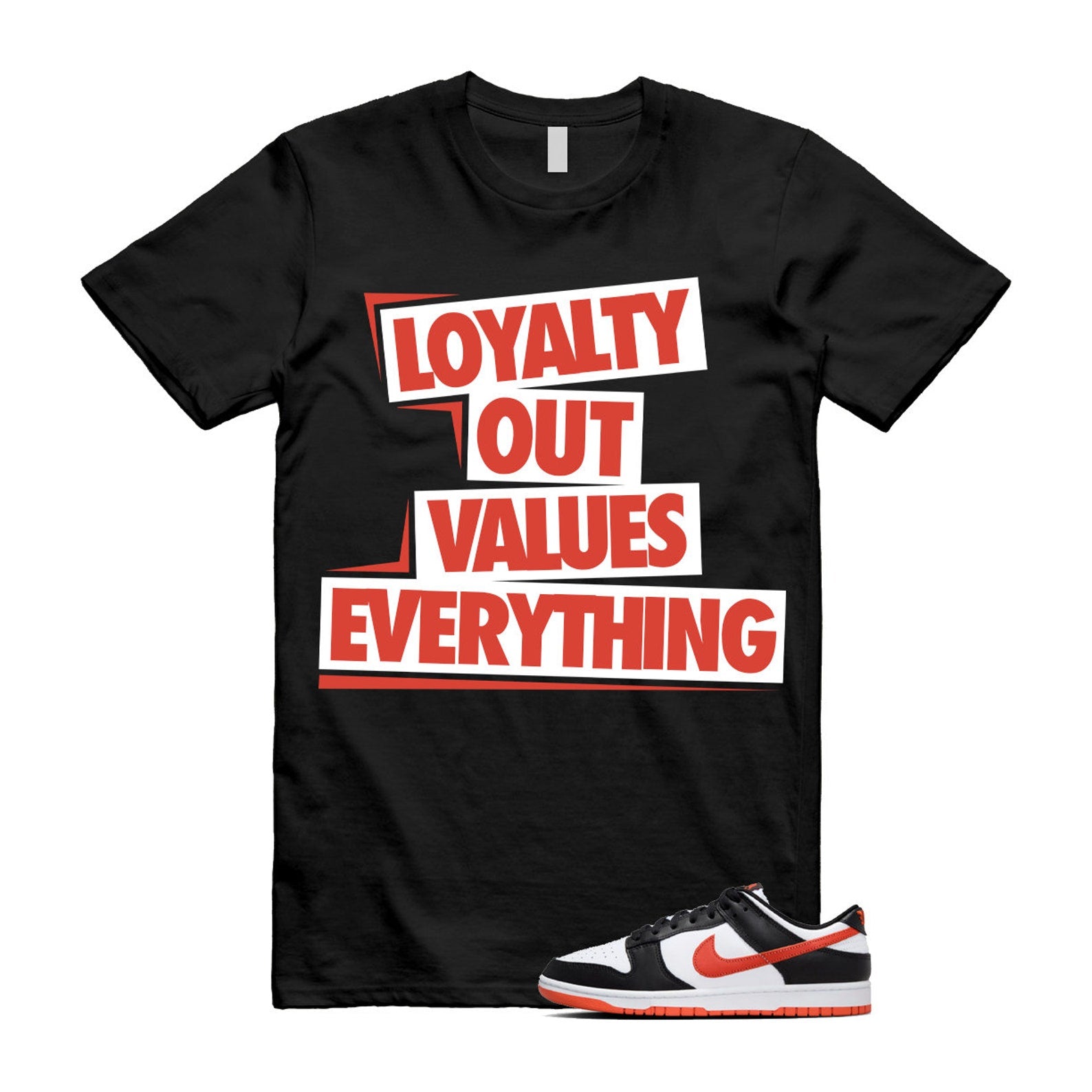 Dunk Dragon Red Black White Low Retro T Shirt Match LOVE , DV0833-108 T-Shirt, Sneaker Match Tee