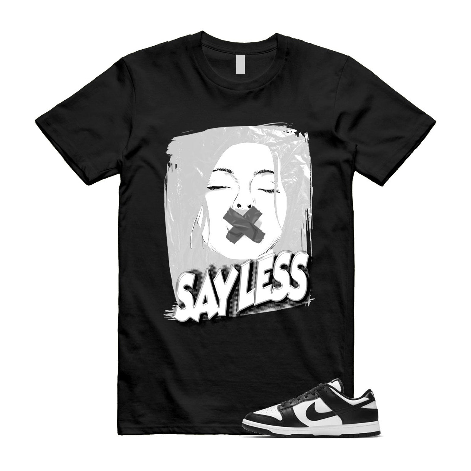 Dunk Panda White Black Low Retro Classic Traditional T Shirt Match SL , DD1503-101 T-Shirt, Sneaker Match Tee