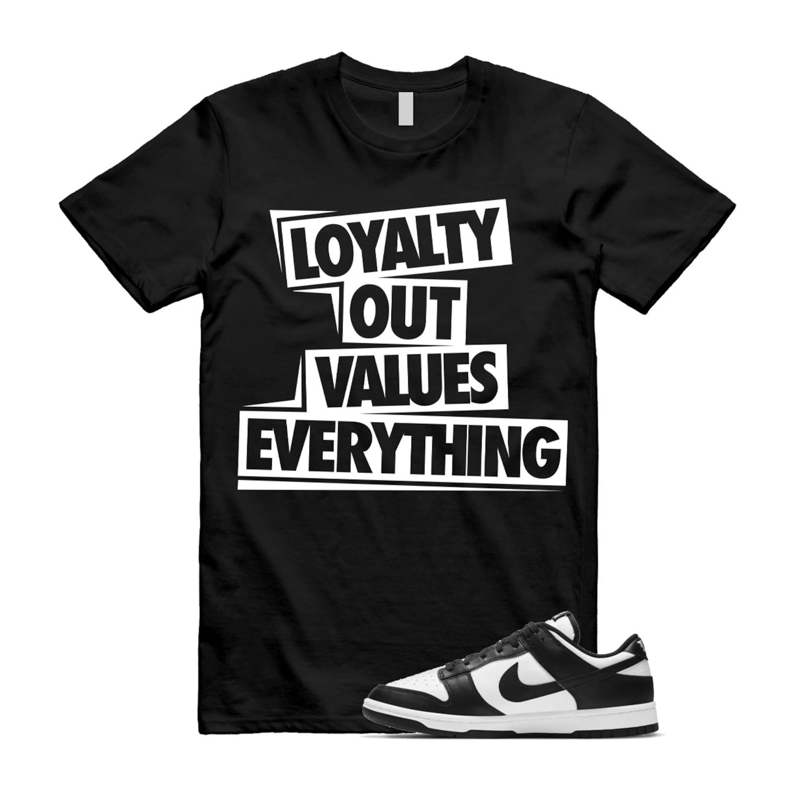 Dunk Panda White Black Low Retro Classic Traditional T Shirt Match LOVE , DD1503-101 T-Shirt, Sneaker Match Tee