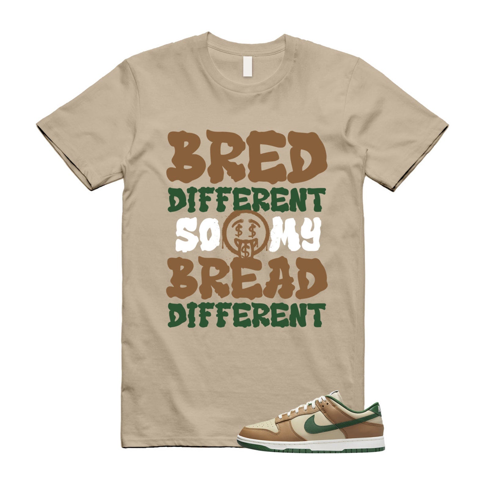 Dunk Tan Retro Rattan Gorge Green Sail Dark Driftwood Low T Shirt Match BDBD  ,FB7160-231 T-Shirt, Sneaker Match Tee
