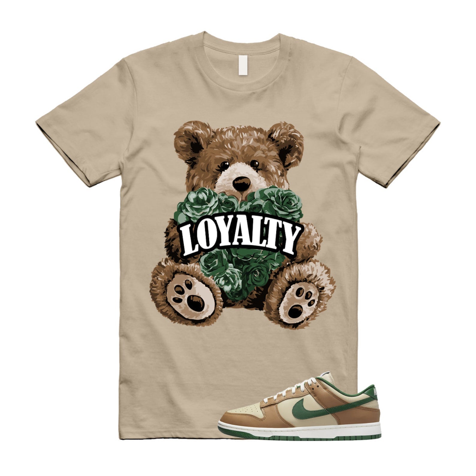 Dunk Tan Retro Rattan Gorge Green Sail Dark Driftwood Low T Shirt Match LYLTY  ,FB7160-231 T-Shirt, Sneaker Match Tee