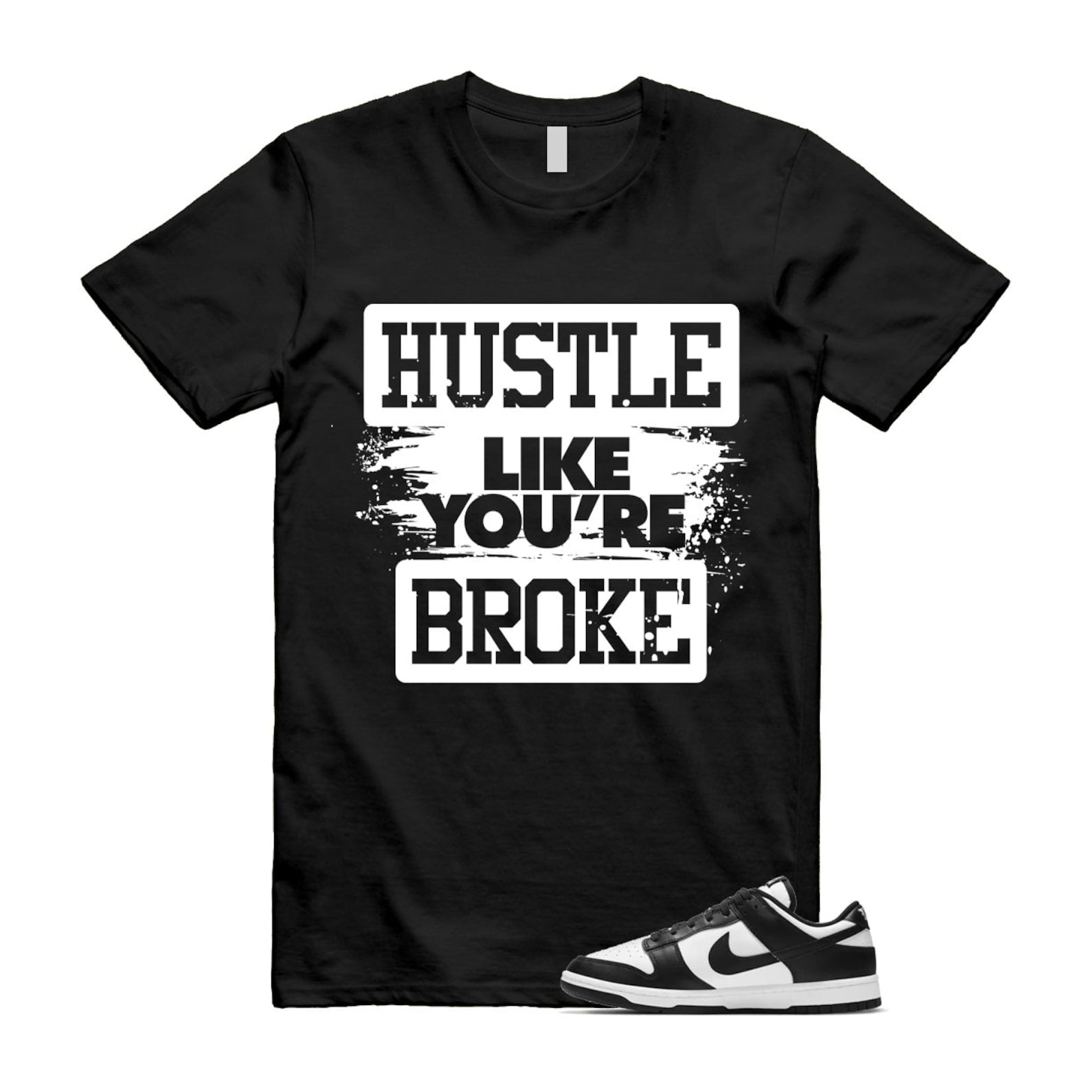 Dunk Panda White Black Low Retro Classic Traditional T Shirt Match HLYB , DD1503-101 T-Shirt, Sneaker Match Tee