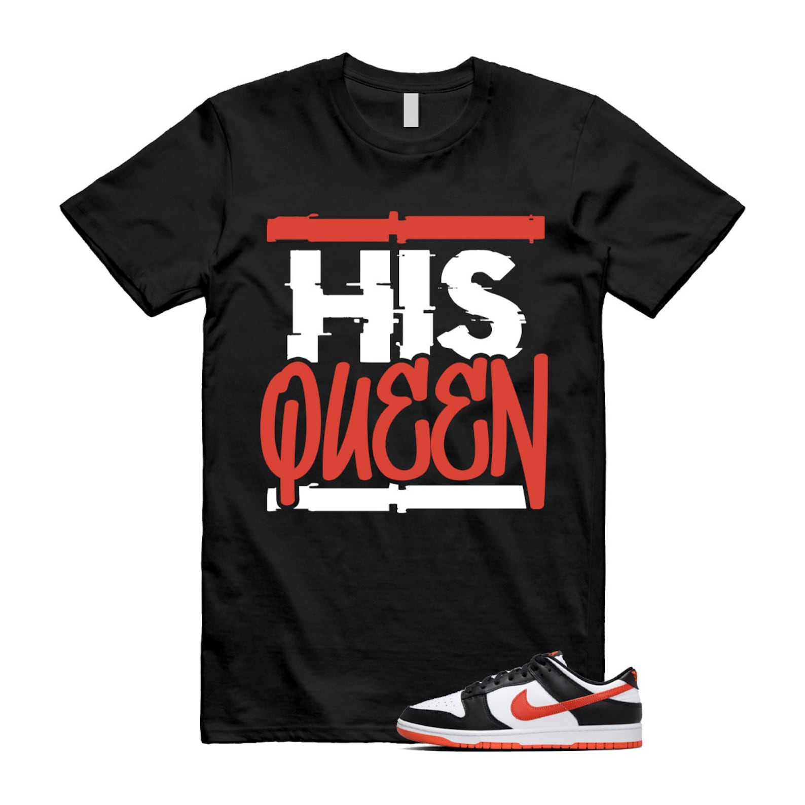 Dunk Dragon Red Black White Low Retro T Shirt Match HQ , DV0833-108 T-Shirt, Sneaker Match Tee