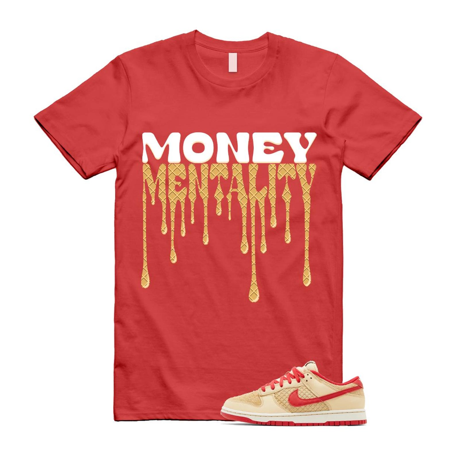 Dunk Strawberry Waffle Pale Vanilla University Red Sail Wheat Low Retro SE T Shirt Match MENTALITY  ,HJ9100-294 T-Shirt, Sneaker Match Tee