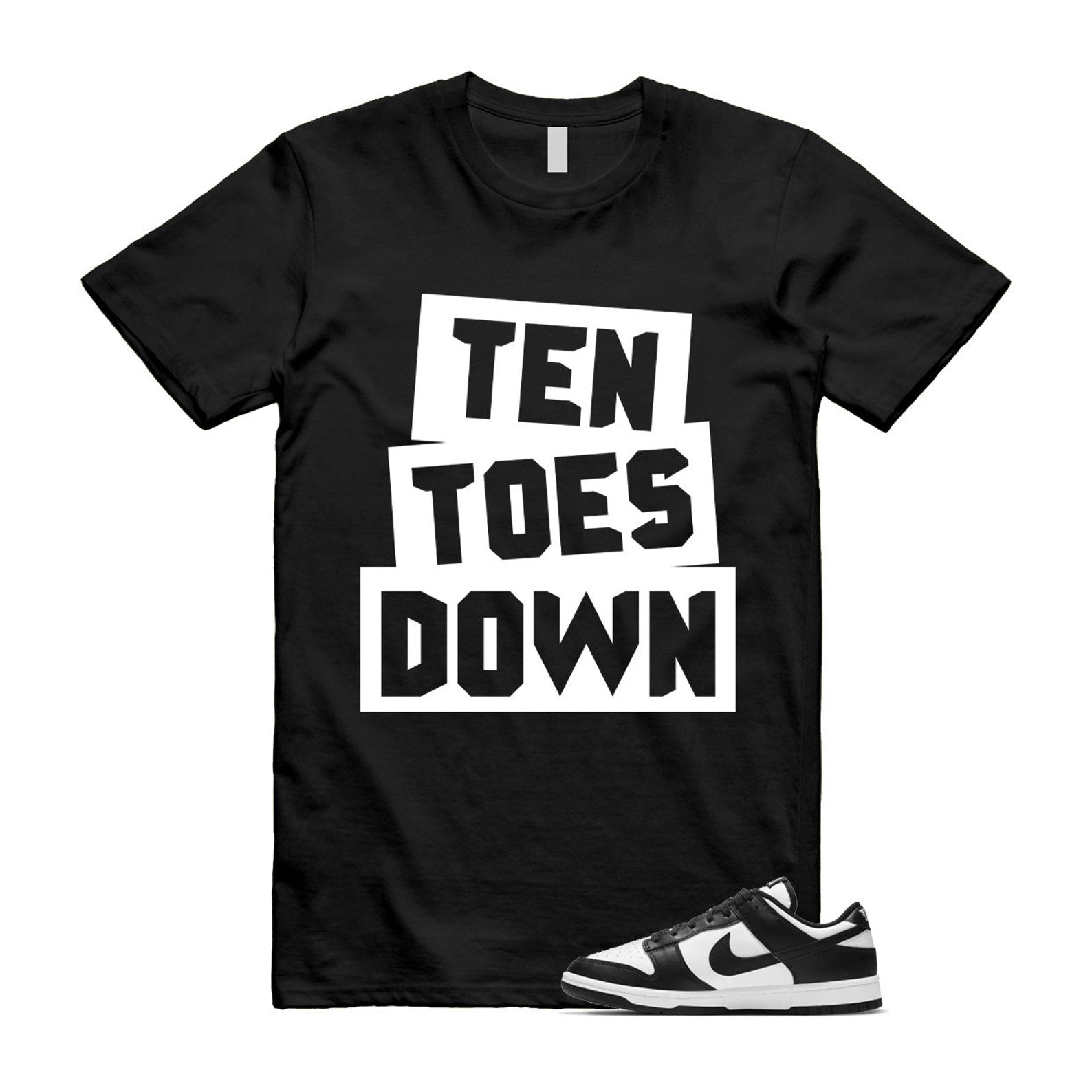 Dunk Panda White Black Low Retro Classic Traditional T Shirt Match TTD , DD1503-101 T-Shirt, Sneaker Match Tee