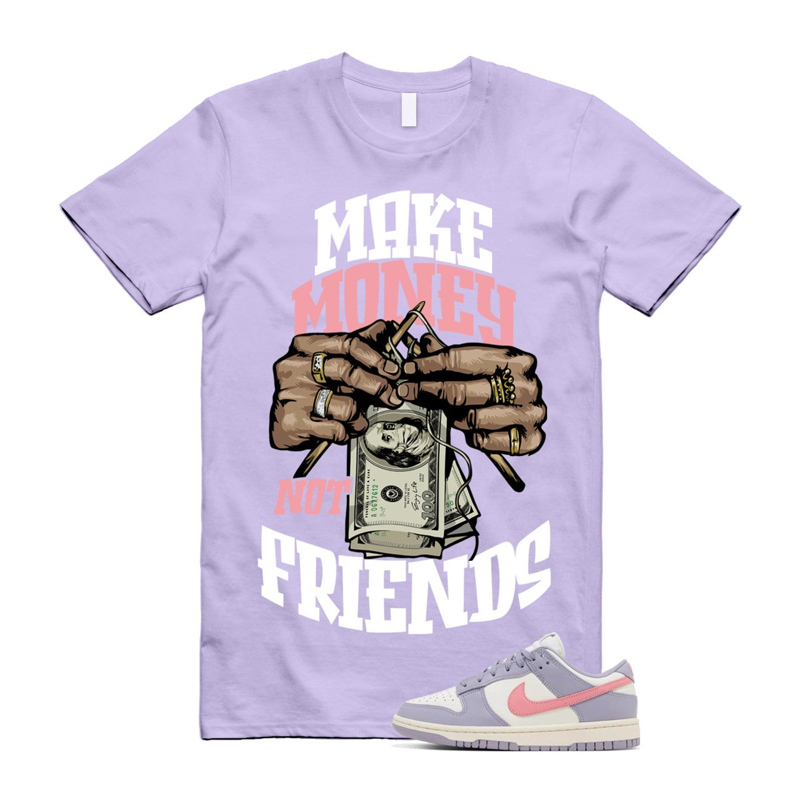 MM T Shirt to match N Dunk Low Indigo Haze WMNS Coral Chalk Sail Purple Lavender Pink White  ,DD1503-500 T-Shirt, Sneaker Match Tee