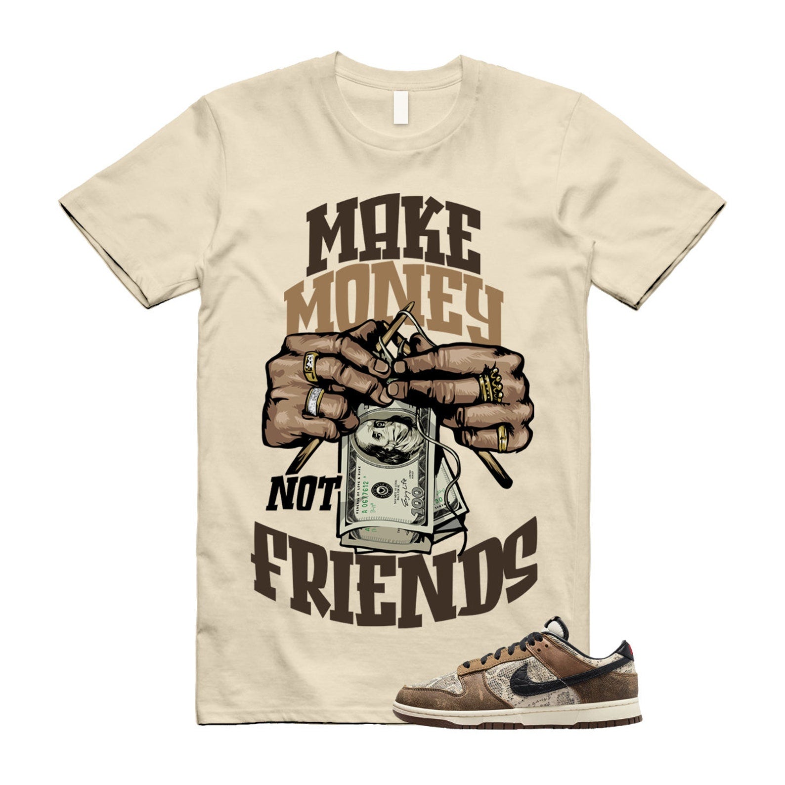 Dunk CO.JP 2023 Natural Black Ale Brown Pecan Dark Driftwood University Red Low T Shirt Match MM  ,FJ5434-120 T-Shirt, Sneaker Match Tee