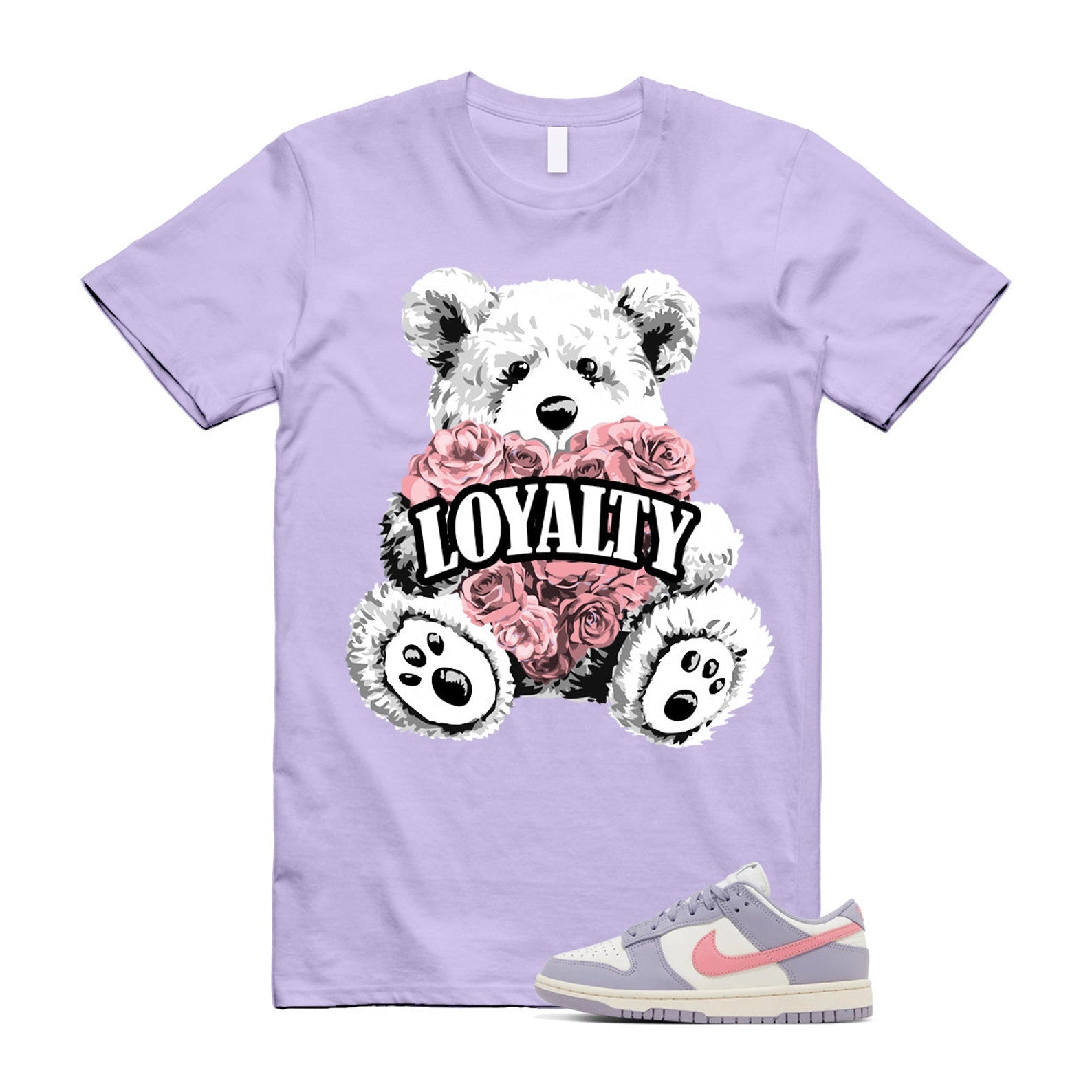 LYLTY T Shirt to match N Dunk Low Indigo Haze WMNS Coral Chalk Sail Purple Lavender Pink White  ,DD1503-500 T-Shirt, Sneaker Match Tee