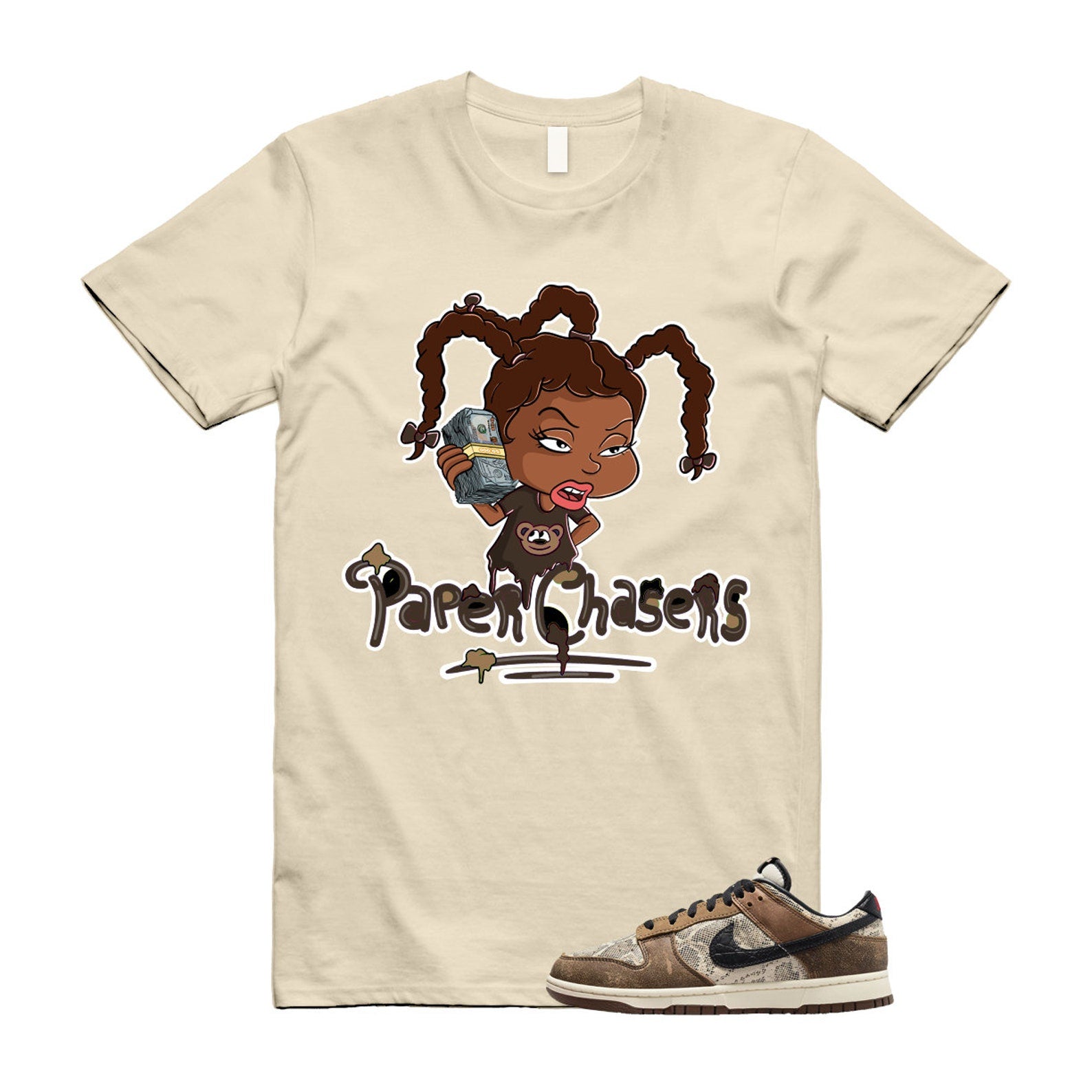 Dunk CO.JP 2023 Natural Black Ale Brown Pecan Dark Driftwood University Red Low T Shirt Match PC  ,FJ5434-120 T-Shirt, Sneaker Match Tee