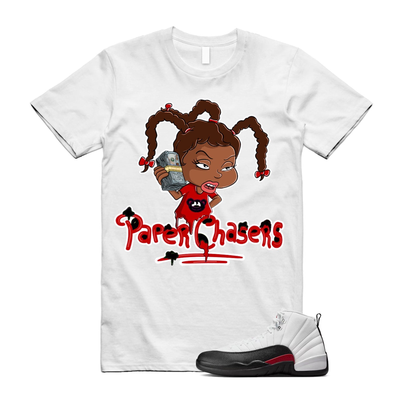 12 Taxi Flip White Gym Red Black T Shirt Match PC ,153265-162 T-Shirt, Sneaker Match Tee