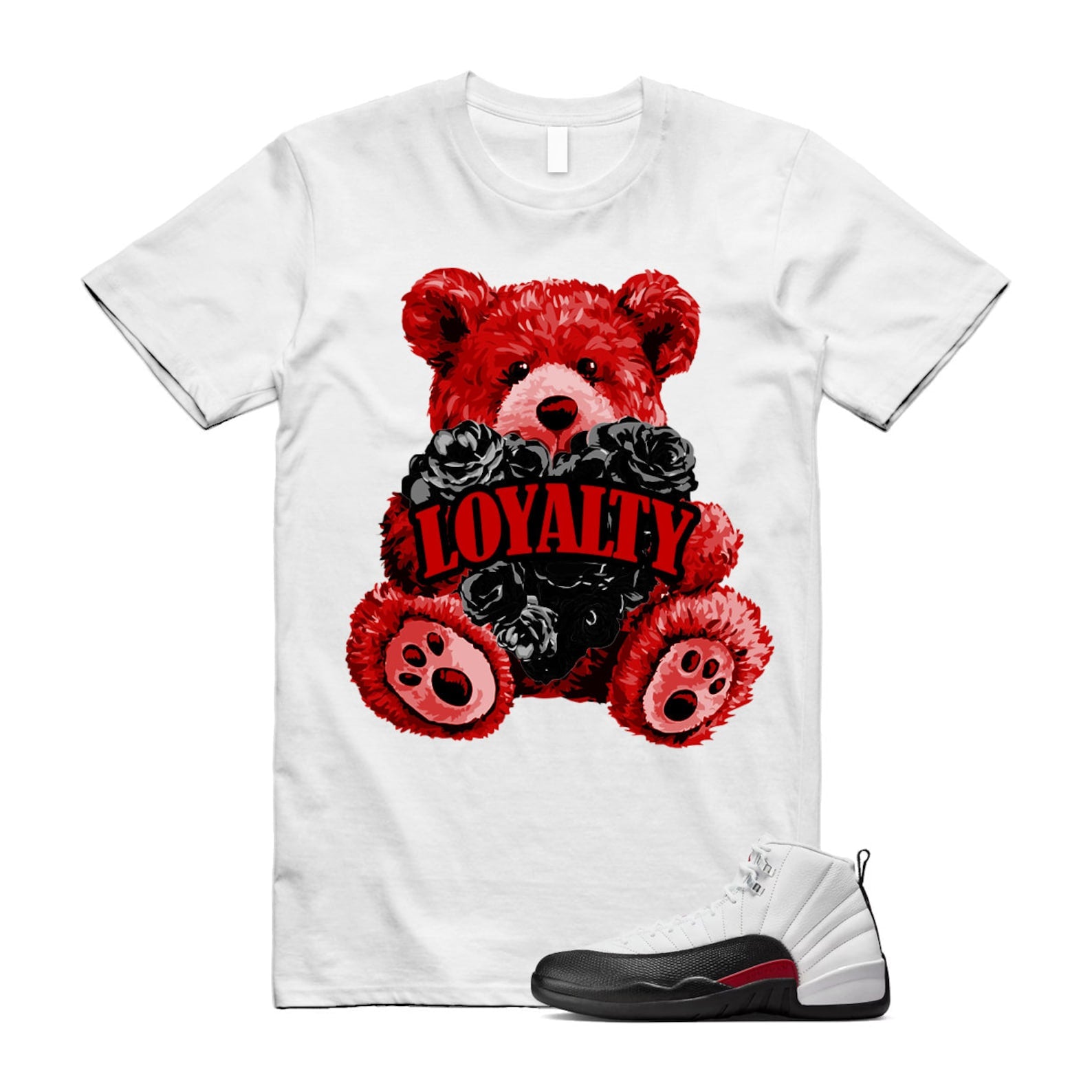 12 Taxi Flip White Gym Red Black T Shirt Match LYLTY ,153265-162 T-Shirt, Sneaker Match Tee