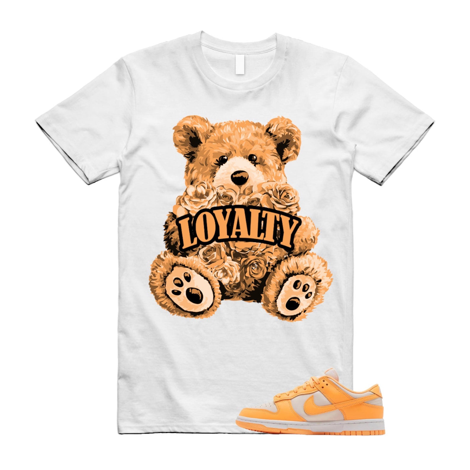 LYLTY T Shirt to match N Dunk Low Peach Cream WMNS White ,DD1503-801 T-Shirt, Sneaker Match Tee