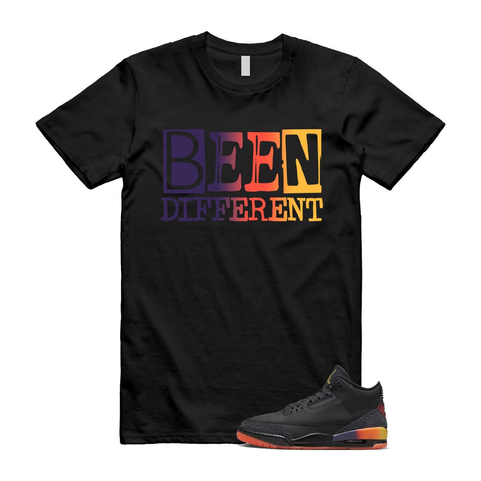 3 J Balvin Rio Black Solar Flare Total Crimson Abyss T Shirt Match BEEN ,FN0344-001 T-Shirt, Sneaker Match Tee