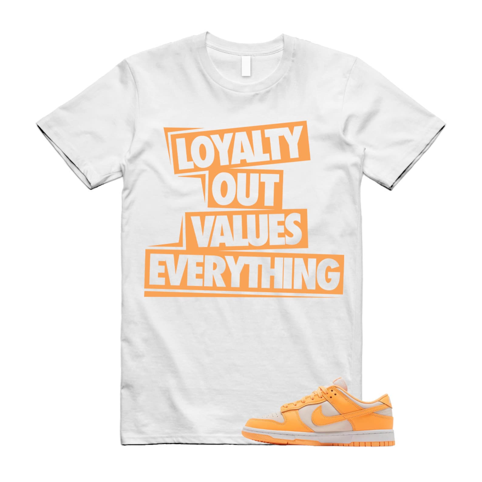 LOVE T Shirt to match N Dunk Low Peach Cream WMNS White ,DD1503-801 T-Shirt, Sneaker Match Tee