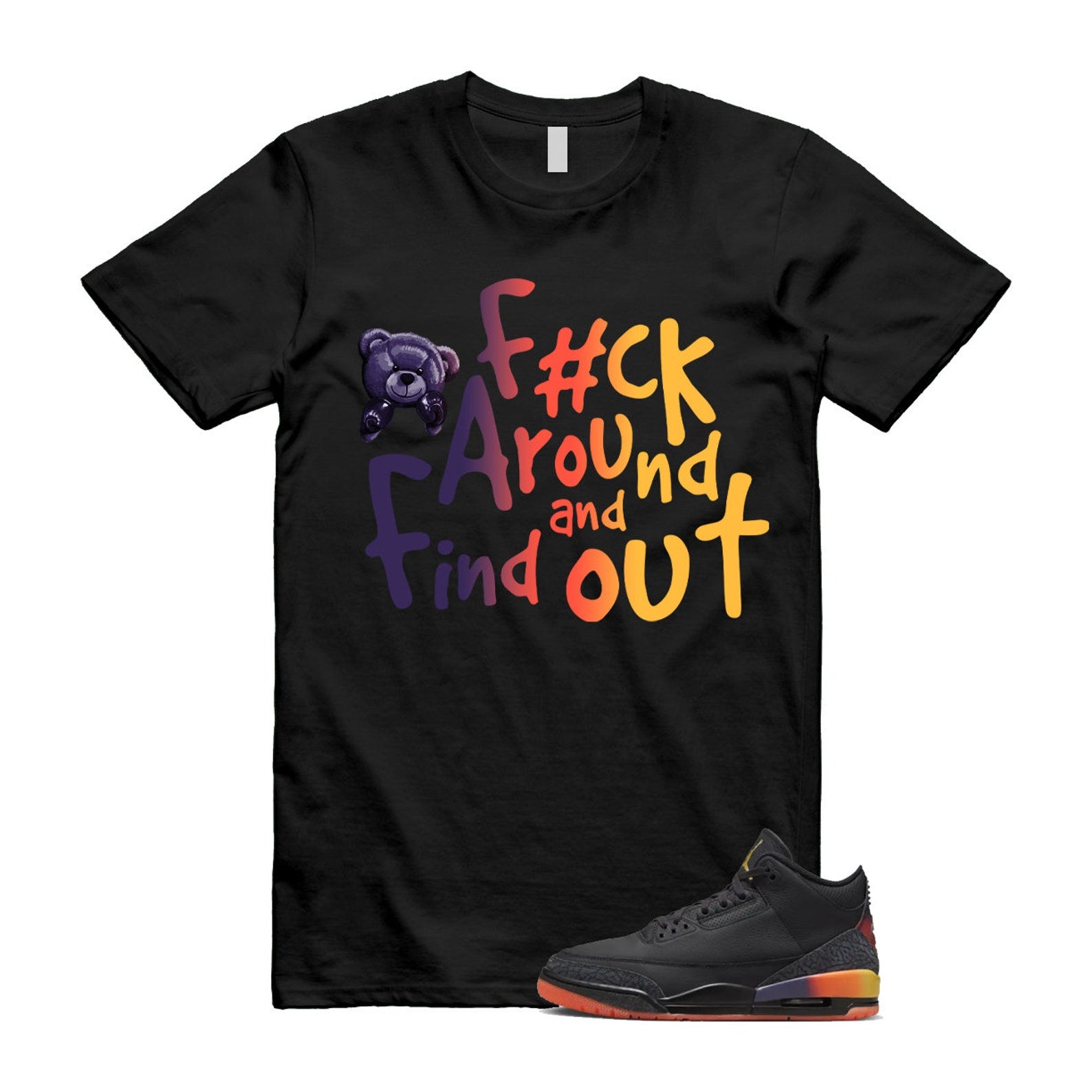 3 J Balvin Rio Black Solar Flare Total Crimson Abyss T Shirt Match FCK ,FN0344-001 T-Shirt, Sneaker Match Tee