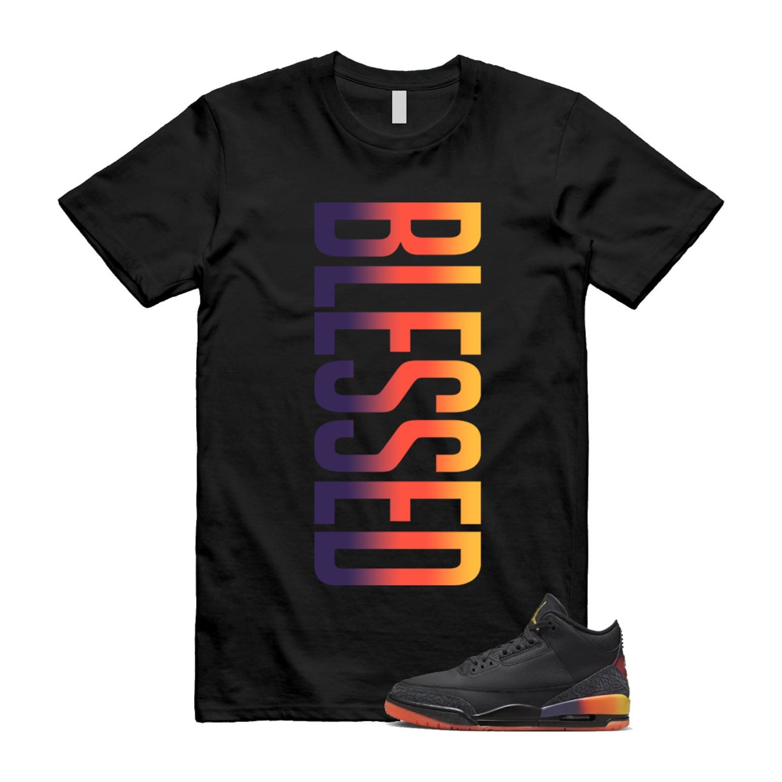 3 J Balvin Rio Black Solar Flare Total Crimson Abyss T Shirt Match VERTBLS ,FN0344-001 T-Shirt, Sneaker Match Tee