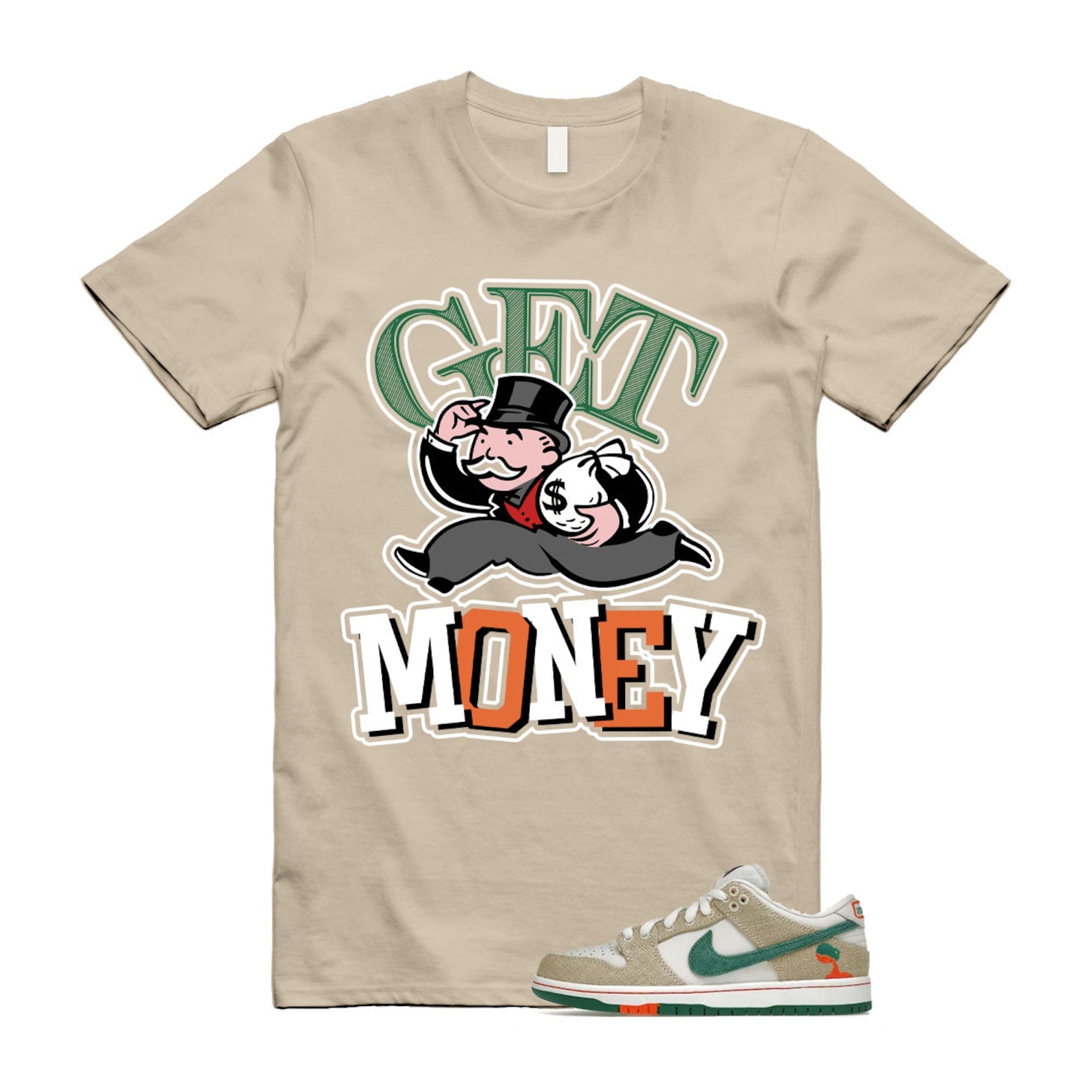 GM T Shirt to match Jarritos X N SB Dunk Low Phantom Safety Orange Malachite ,FD0860-001 T-Shirt, Sneaker Match Tee
