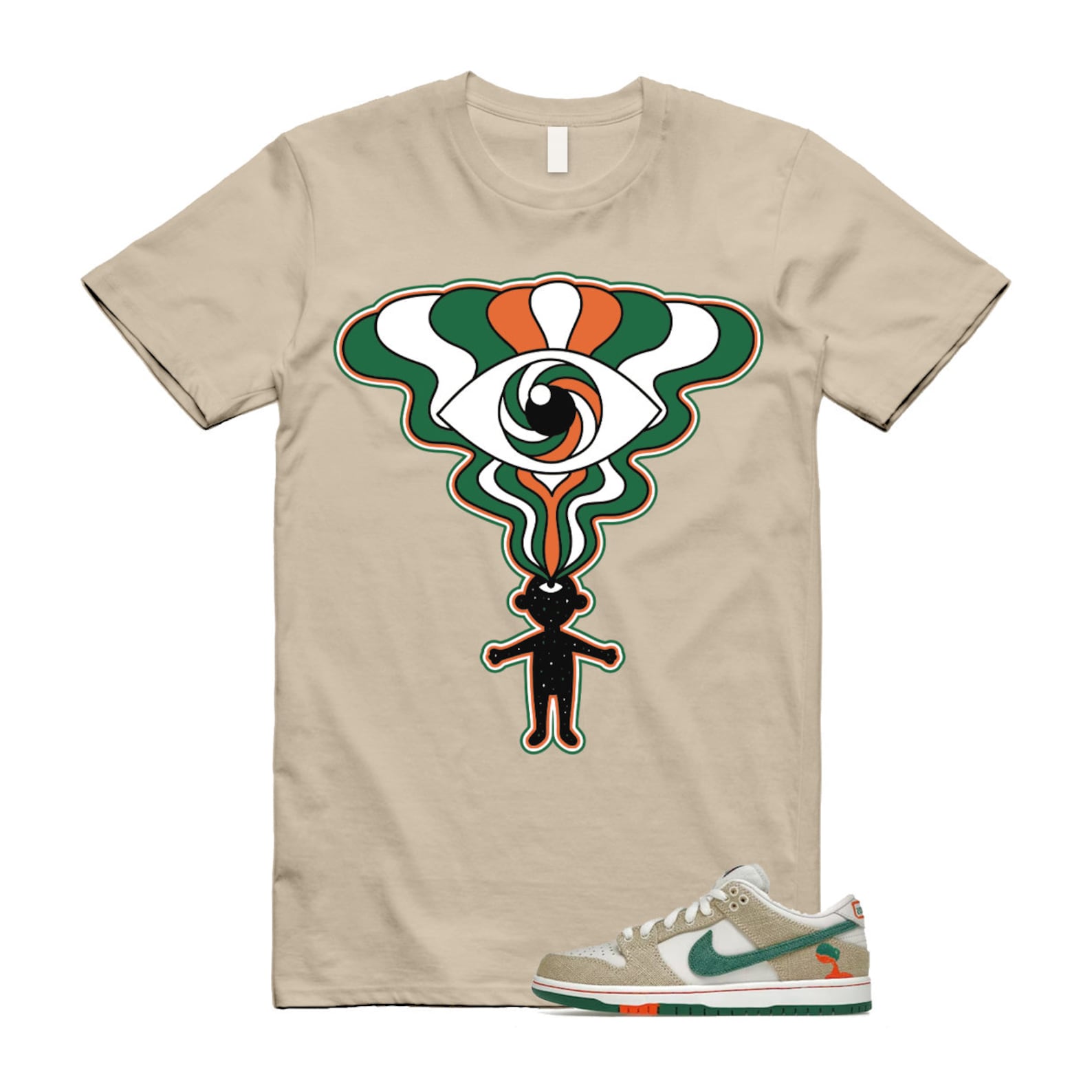 TEYE T Shirt to match Jarritos X N SB Dunk Low Phantom Safety Orange Malachite ,FD0860-001 T-Shirt, Sneaker Match Tee