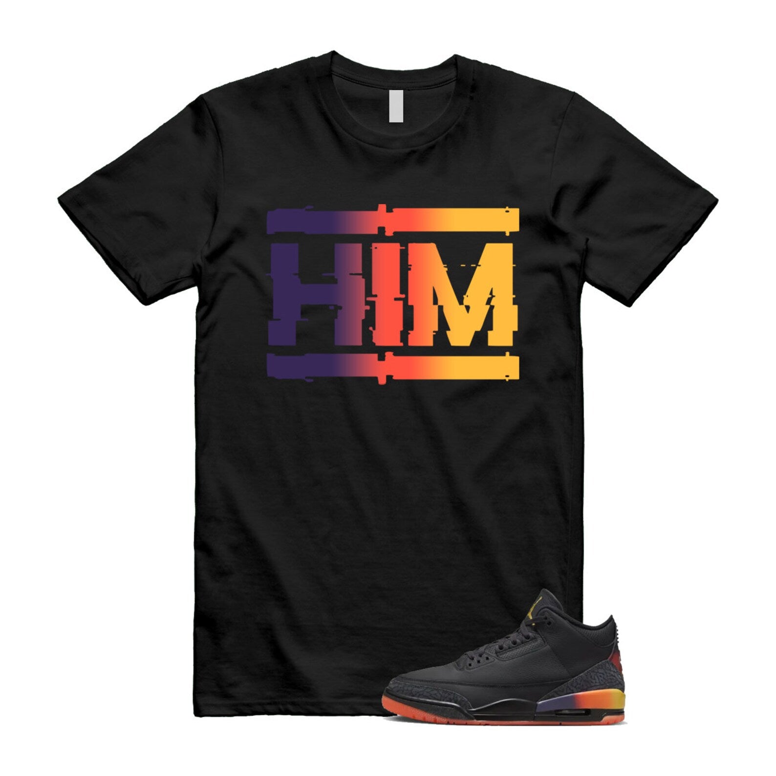 3 J Balvin Rio Black Solar Flare Total Crimson Abyss T Shirt Match HIM ,FN0344-001 T-Shirt, Sneaker Match Tee