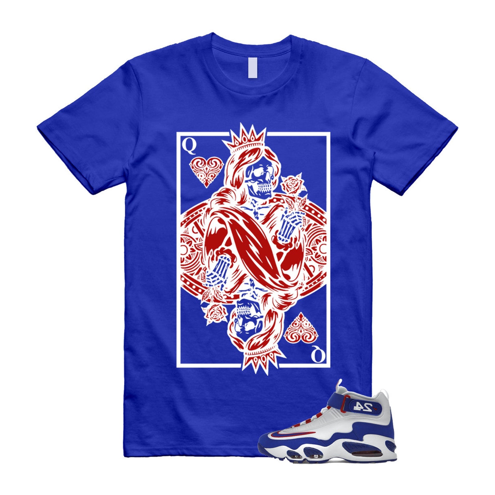 Air Griffey Max 1 USA White Blue Red 24 T Shirt Match QC ,DX3723-100 T-Shirt, Sneaker Match Tee