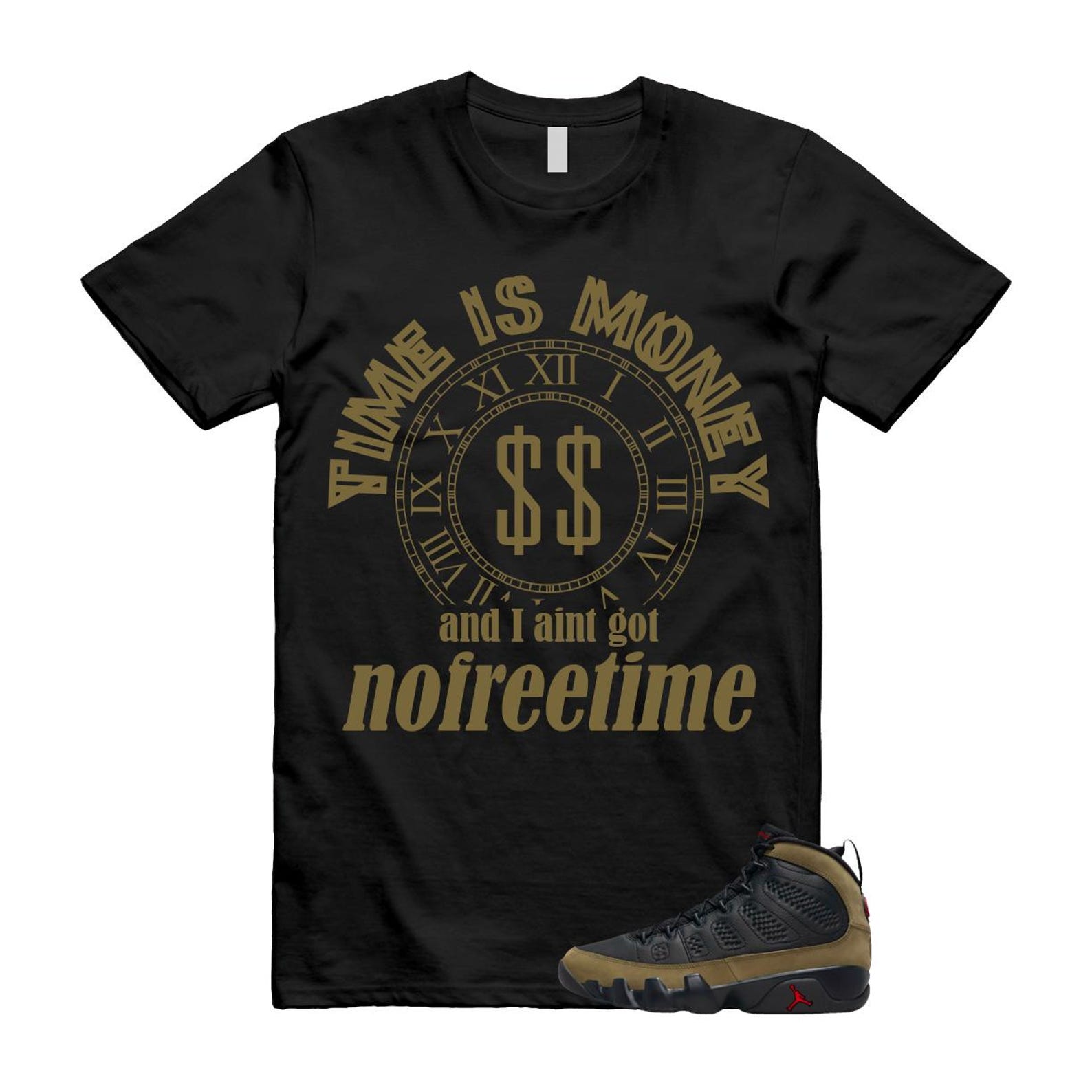 9 Olive 2024 Black True Red Light 1993 T Shirt Match FREE TIME ,Hv4794-030 T-Shirt, Sneaker Match Tee