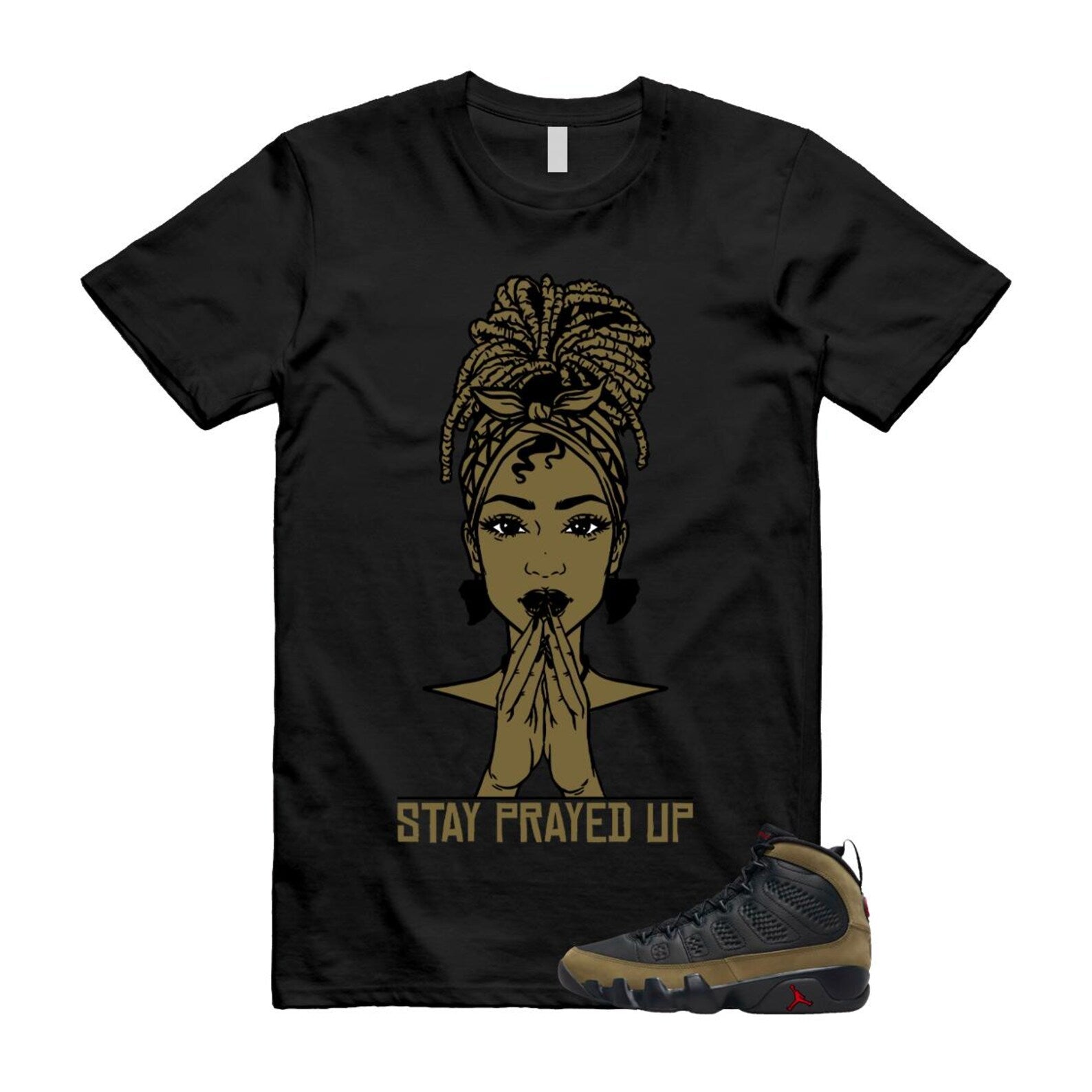 9 Olive 2024 Black True Red Light 1993 T Shirt Match PRAY ,Hv4794-030 T-Shirt, Sneaker Match Tee