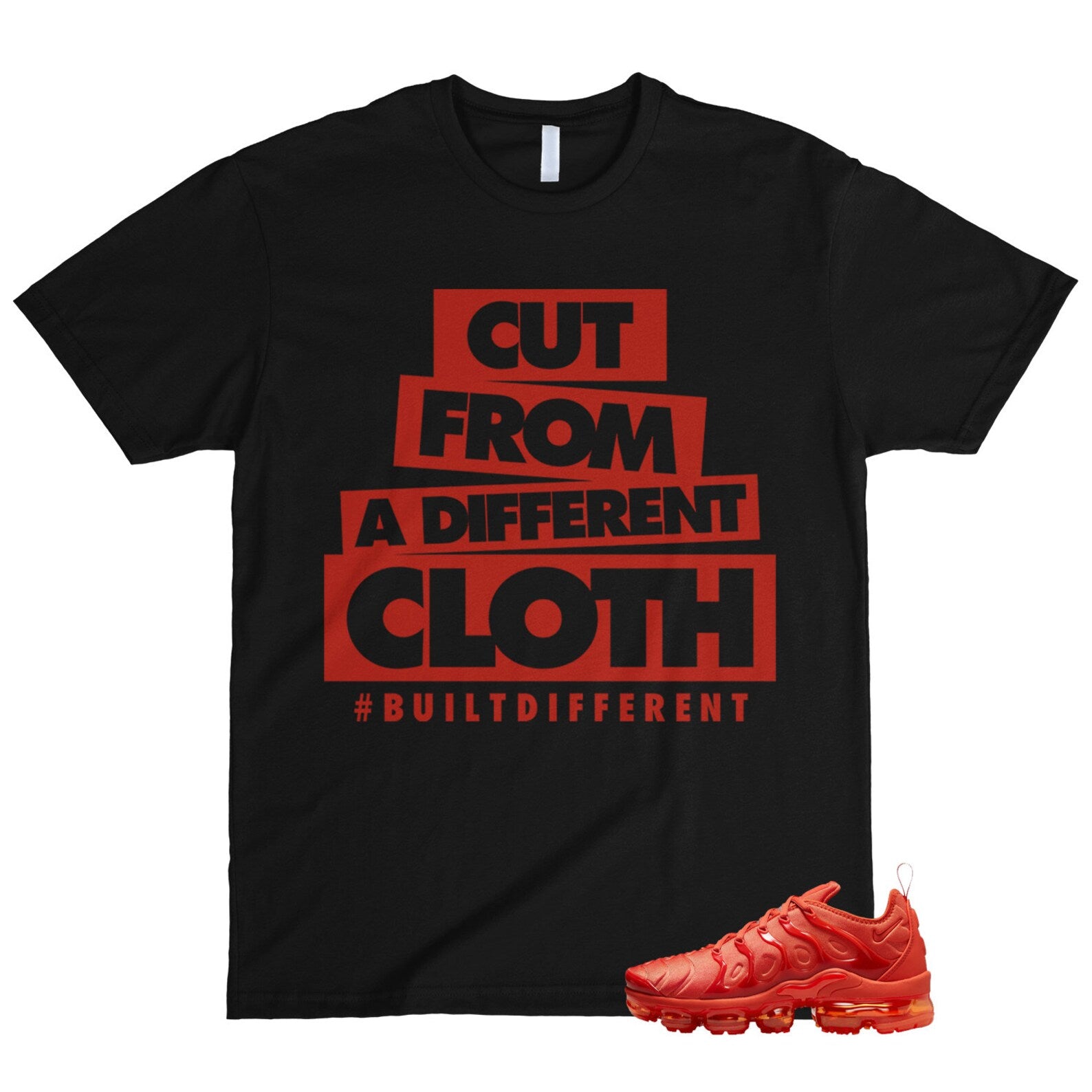 VaporMax Triple Orange Hyper Air Plus T Shirt Match CLOTH ,DZ4440-800 T-Shirt, Sneaker Match Tee
