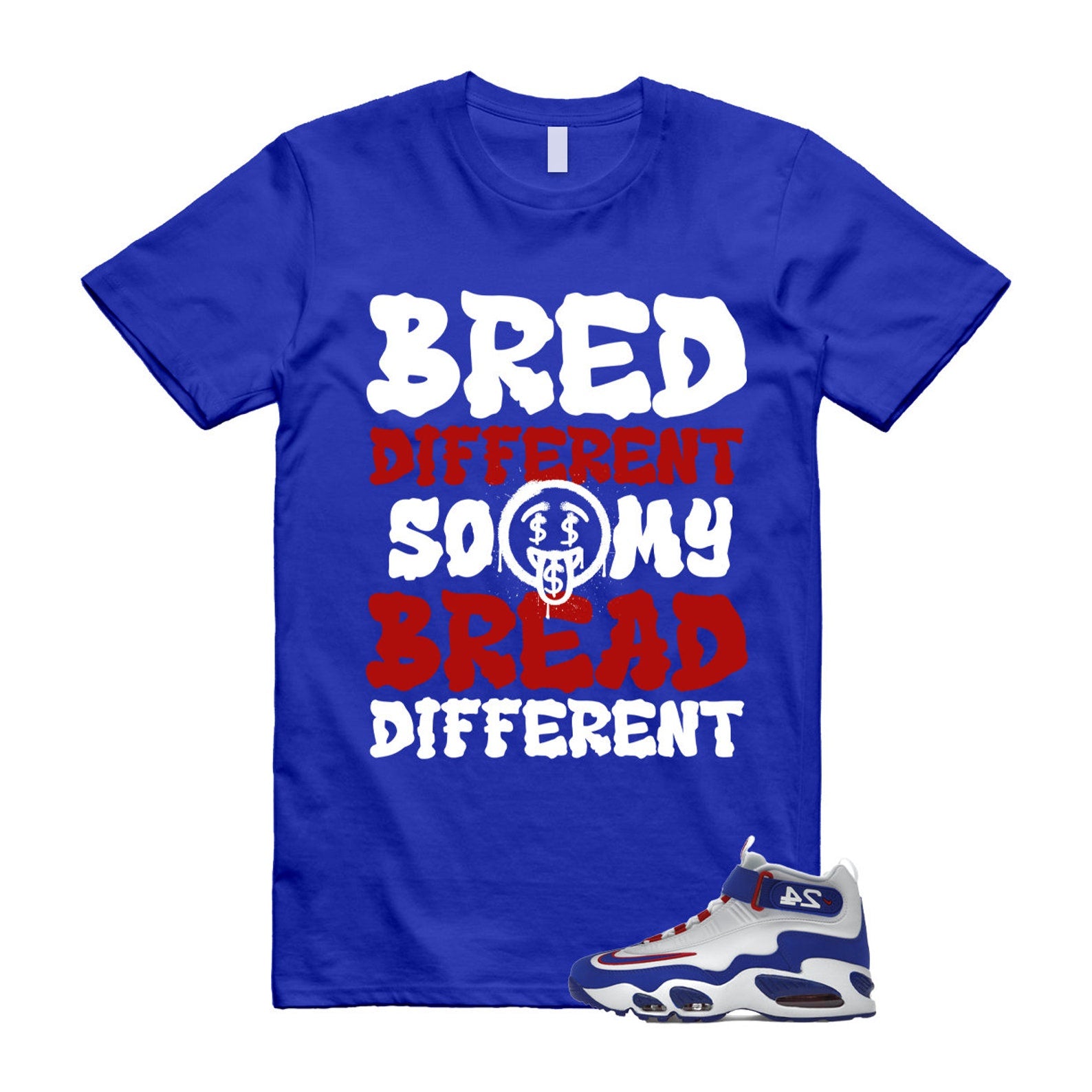 Air Griffey Max 1 USA White Blue Red 24 T Shirt Match BDBD ,DX3723-100 T-Shirt, Sneaker Match Tee