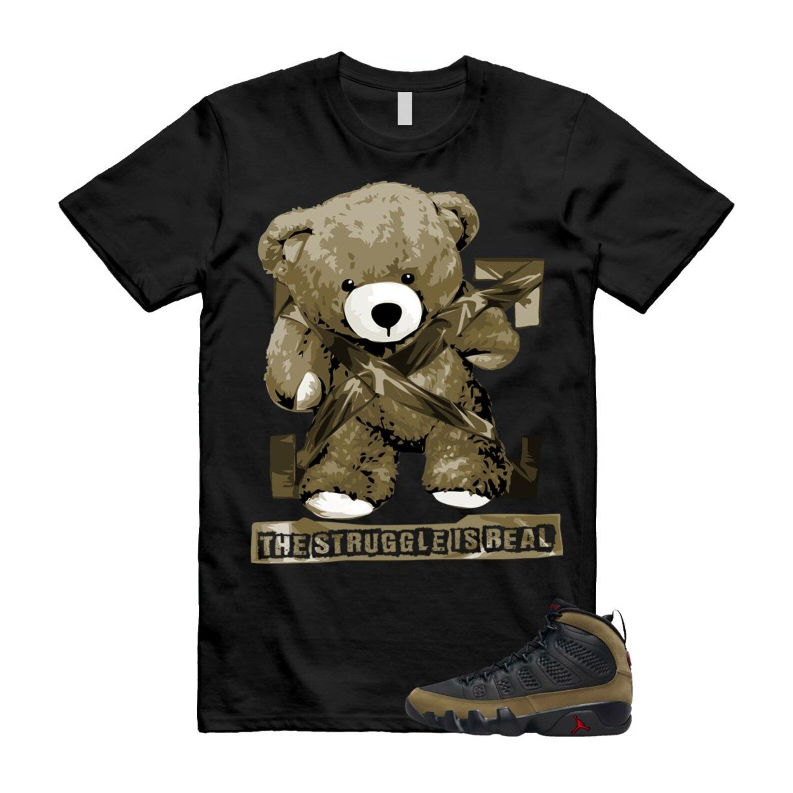 9 Olive 2024 Black True Red Light 1993 T Shirt Match STRUG ,Hv4794-030 T-Shirt, Sneaker Match Tee
