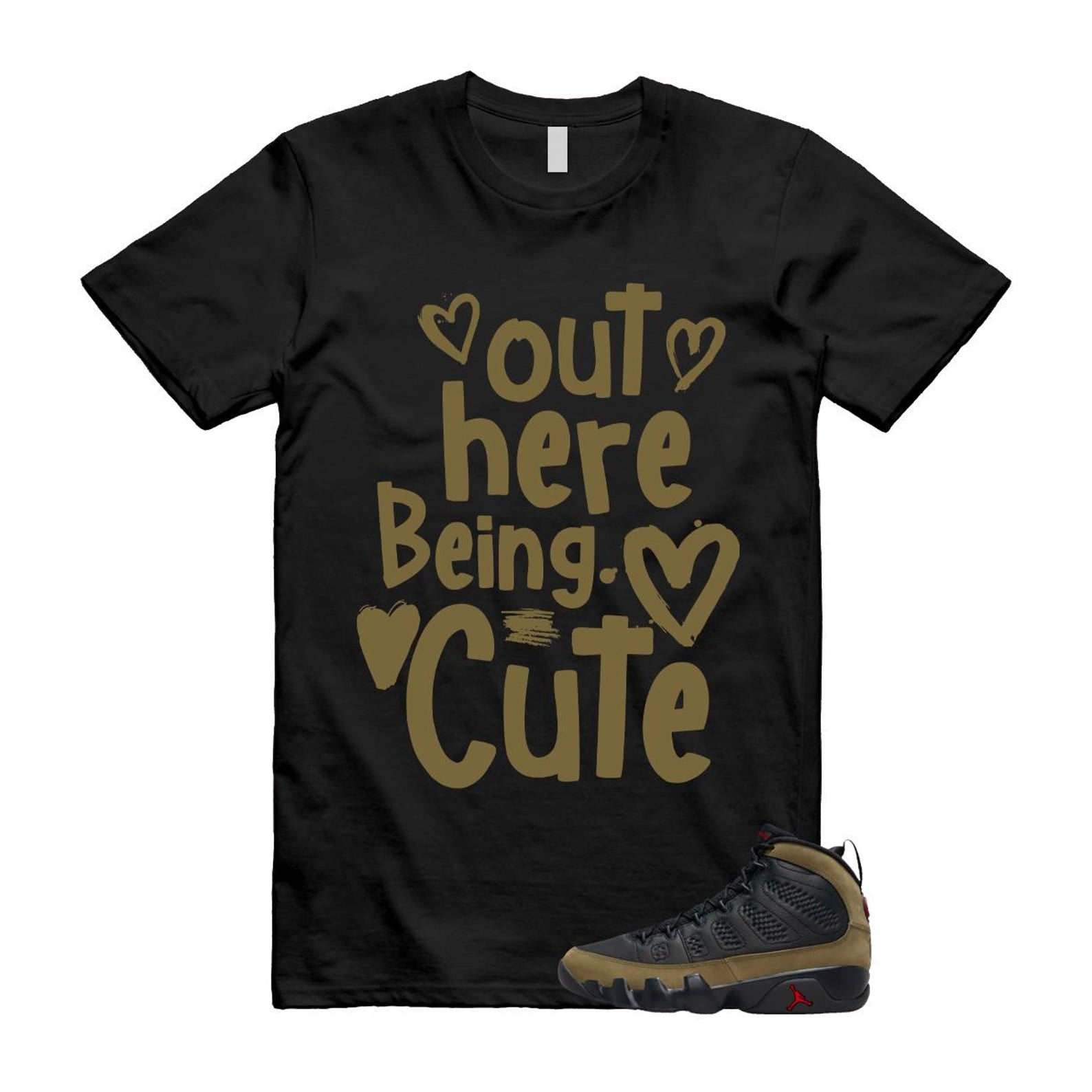 9 Olive 2024 Black True Red Light 1993 T Shirt Match Out Here Being Cute ,Hv4794-030 T-Shirt, Sneaker Match Tee