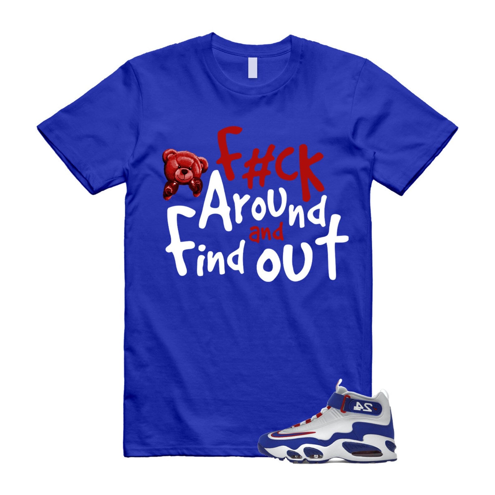 Air Griffey Max 1 USA White Blue Red 24 T Shirt Match FCK ,DX3723-100 T-Shirt, Sneaker Match Tee