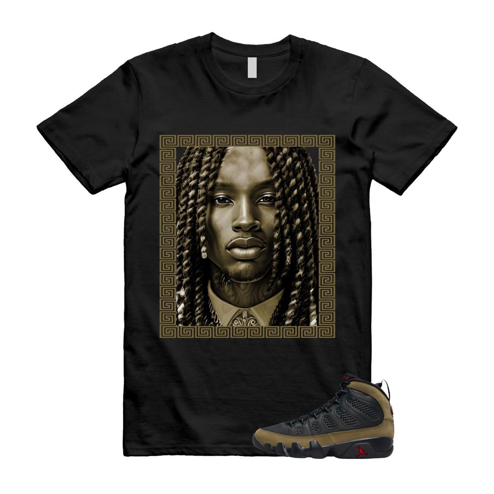 9 Olive 2024 Black True Red Light 1993 T Shirt Match VON ,Hv4794-030 T-Shirt, Sneaker Match Tee