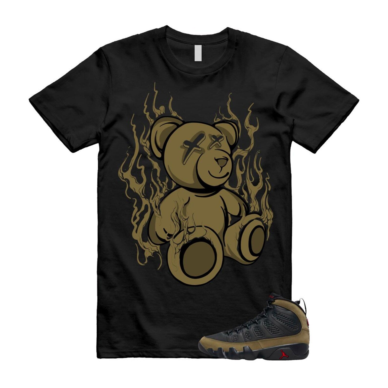 9 Olive 2024 Black True Red Light 1993 T Shirt Match LIT ,Hv4794-030 T-Shirt, Sneaker Match Tee