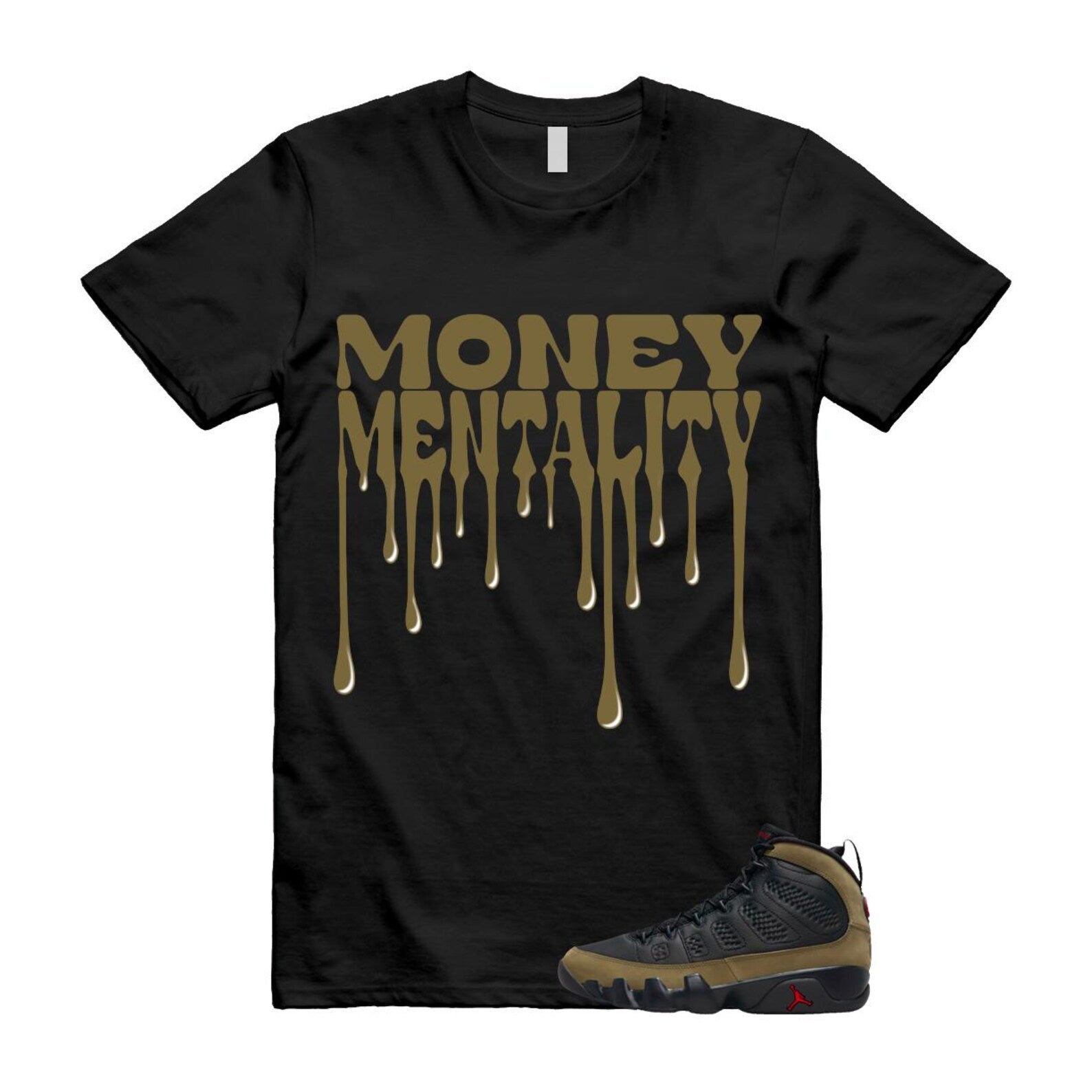 9 Olive 2024 Black True Red Light 1993 T Shirt Match MENTALITY ,Hv4794-030 T-Shirt, Sneaker Match Tee