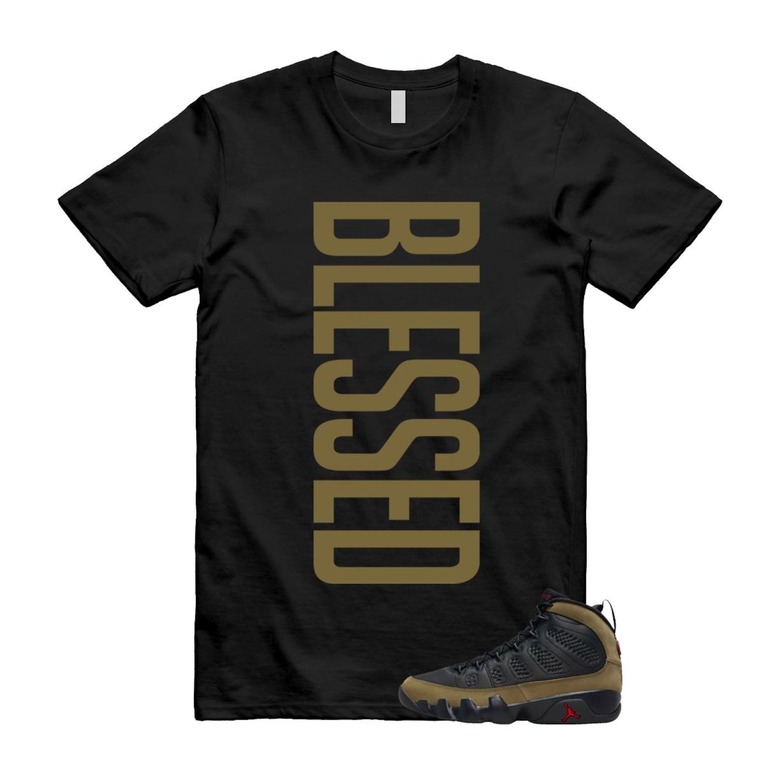 9 Olive 2024 Black True Red Light 1993 T Shirt Match VERTBLS ,Hv4794-030 T-Shirt, Sneaker Match Tee
