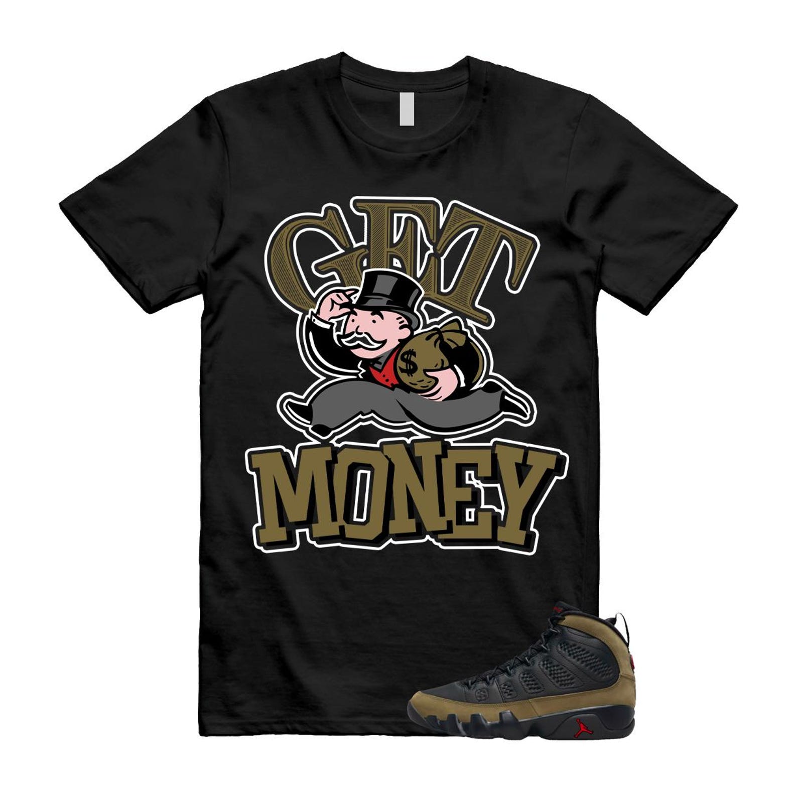 9 Olive 2024 Black True Red Light 1993 T Shirt Match GM ,Hv4794-030 T-Shirt, Sneaker Match Tee