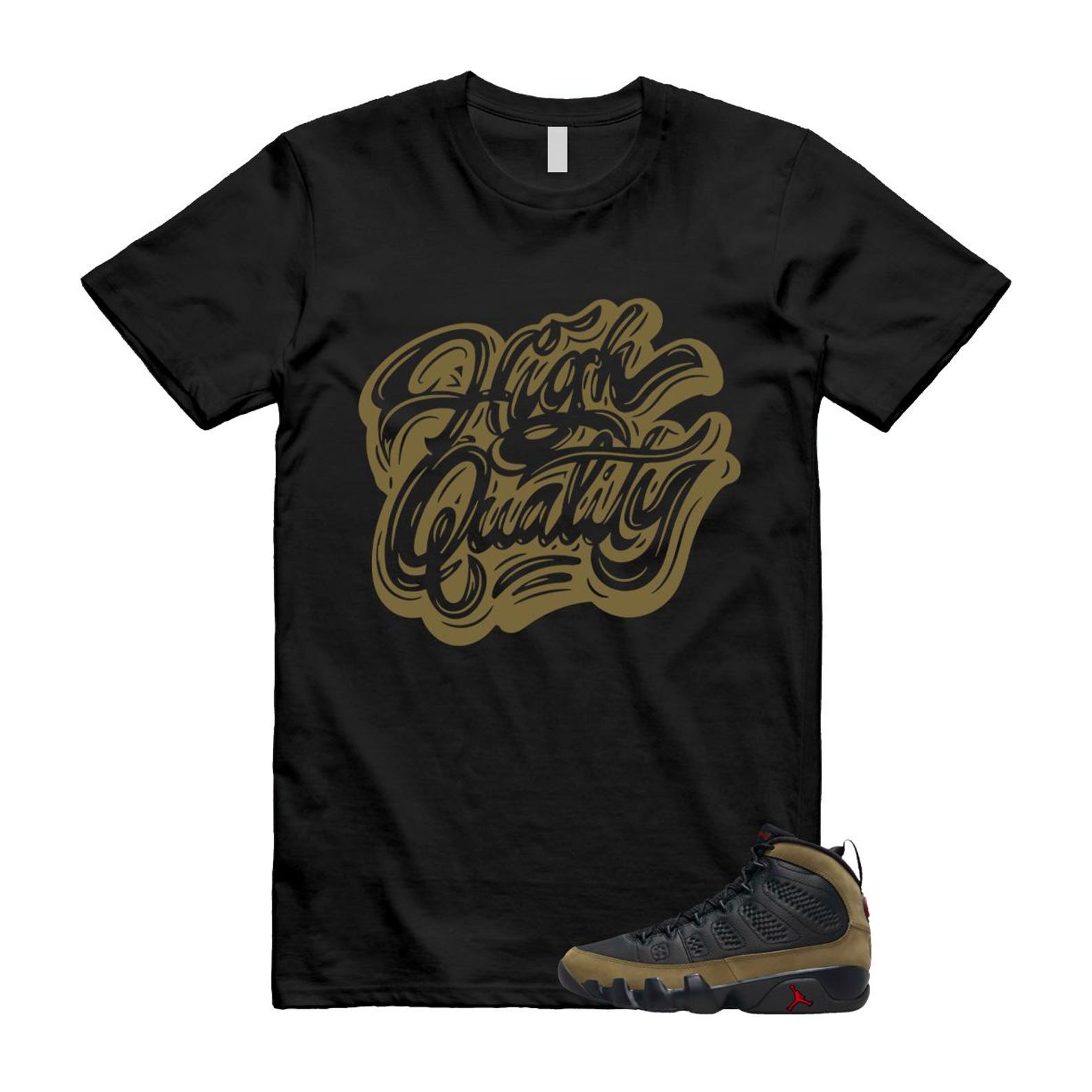 9 Olive 2024 Black True Red Light 1993 T Shirt Match HIGH ,Hv4794-030 T-Shirt, Sneaker Match Tee