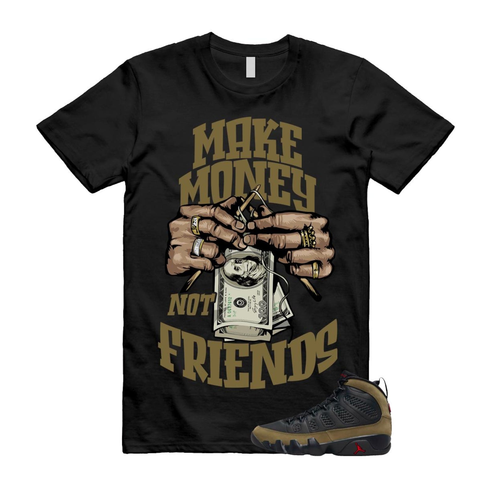 9 Olive 2024 Black True Red Light 1993 T Shirt Match MM ,Hv4794-030 T-Shirt, Sneaker Match Tee