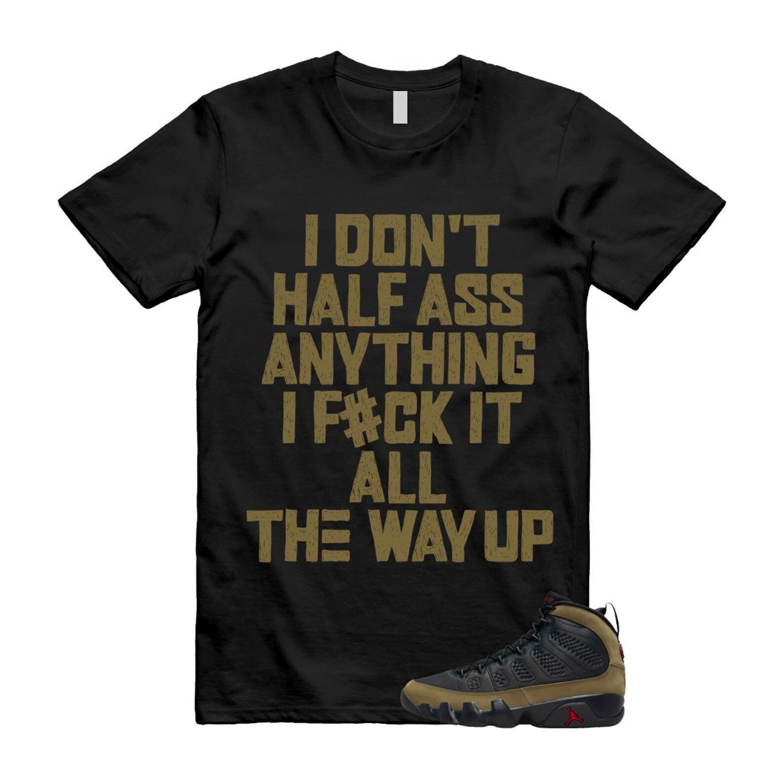 9 Olive 2024 Black True Red Light 1993 T Shirt Match HALF ,Hv4794-030 T-Shirt, Sneaker Match Tee
