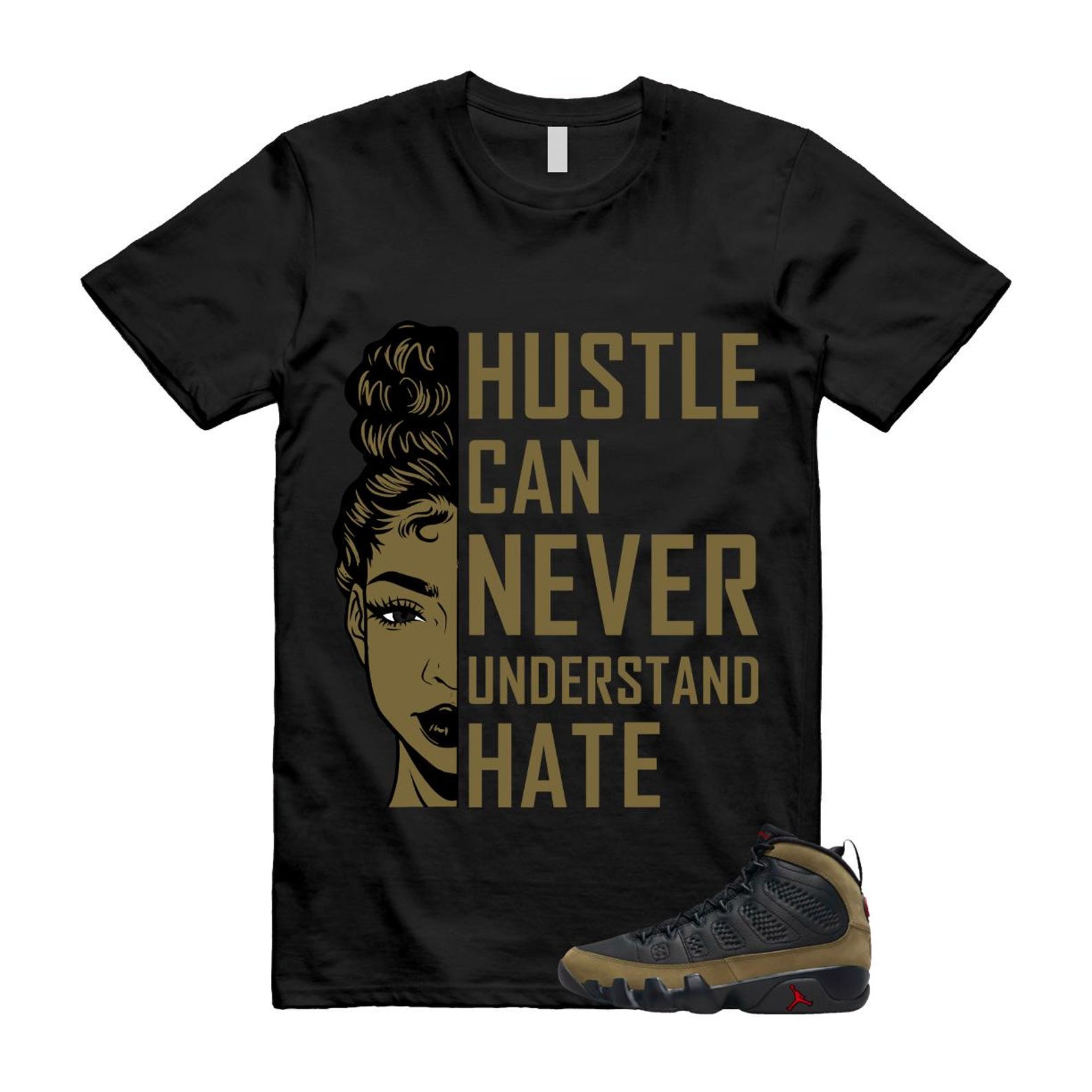 9 Olive 2024 Black True Red Light 1993 T Shirt Match HUSTLE ,Hv4794-030 T-Shirt, Sneaker Match Tee