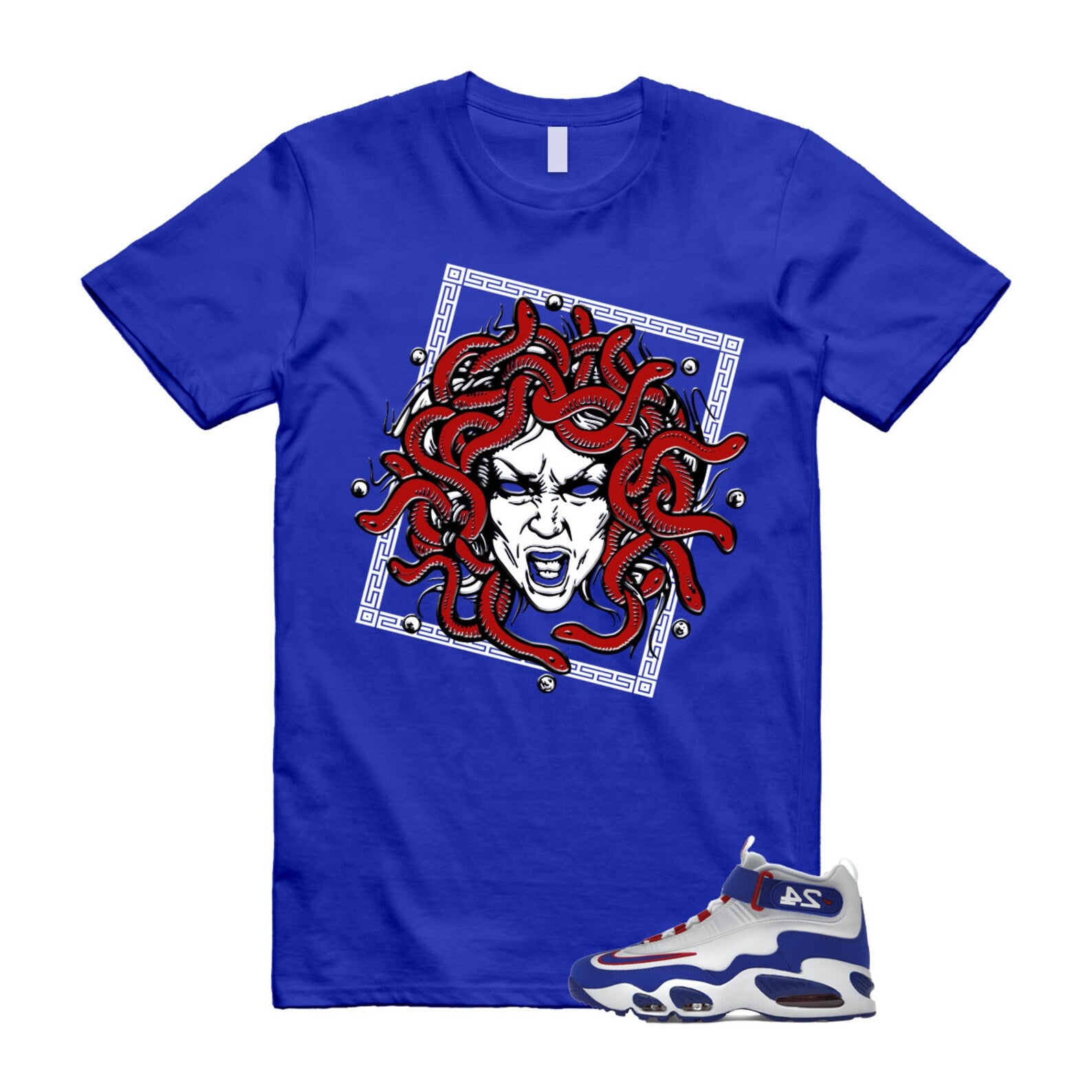 Air Griffey Max 1 USA White Blue Red 24 T Shirt Match SHM ,DX3723-100 T-Shirt, Sneaker Match Tee