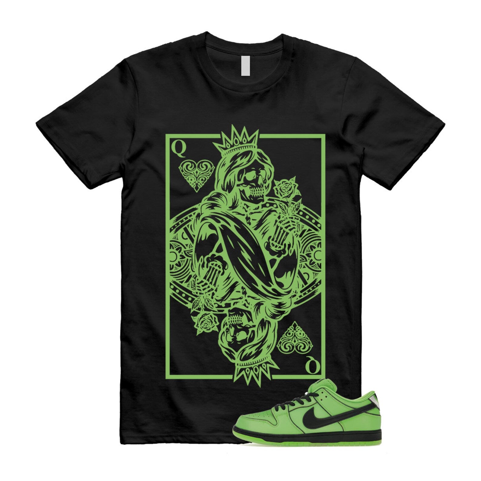 Dunk Buttercup The Power Girls Mean Green Lotus Pink Black T Shirt Match QC ,FZ8832-300 T-Shirt, Sneaker Match Tee