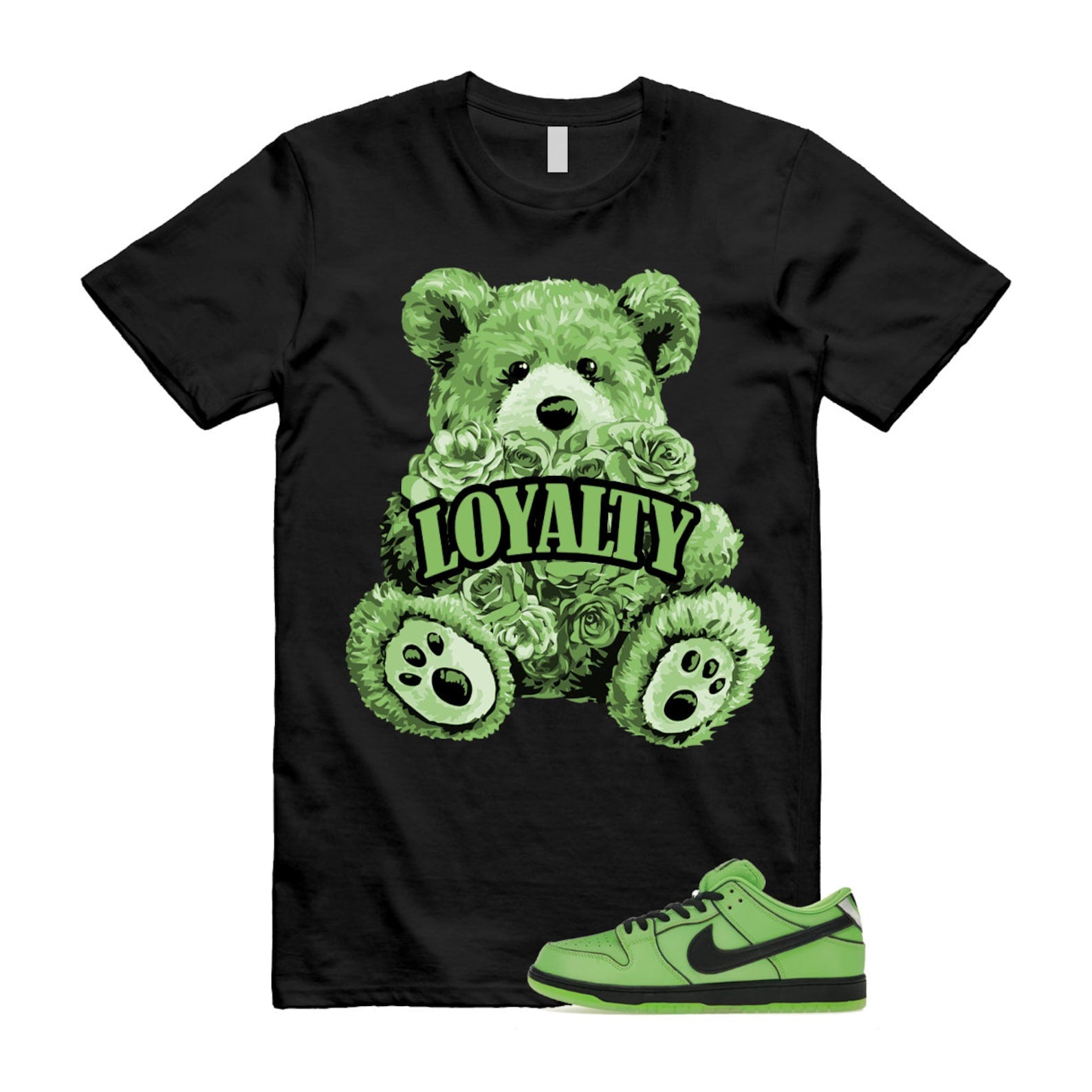 Dunk Buttercup The Power Girls Mean Green Lotus Pink Black T Shirt Match LYLTY ,FZ8832-300 T-Shirt, Sneaker Match Tee