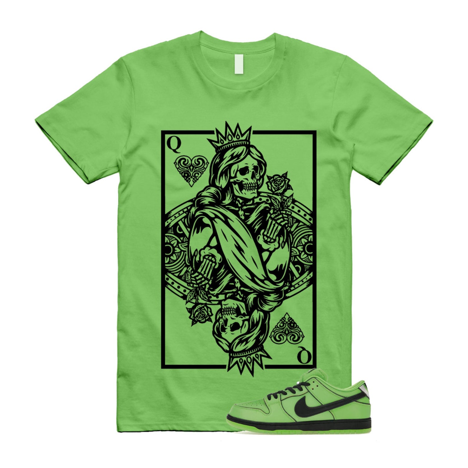Dunk Buttercup The Power Girls Mean Green Lotus Pink Black T Shirt Match QC ,FZ8832-300 T-Shirt, Sneaker Match Tee