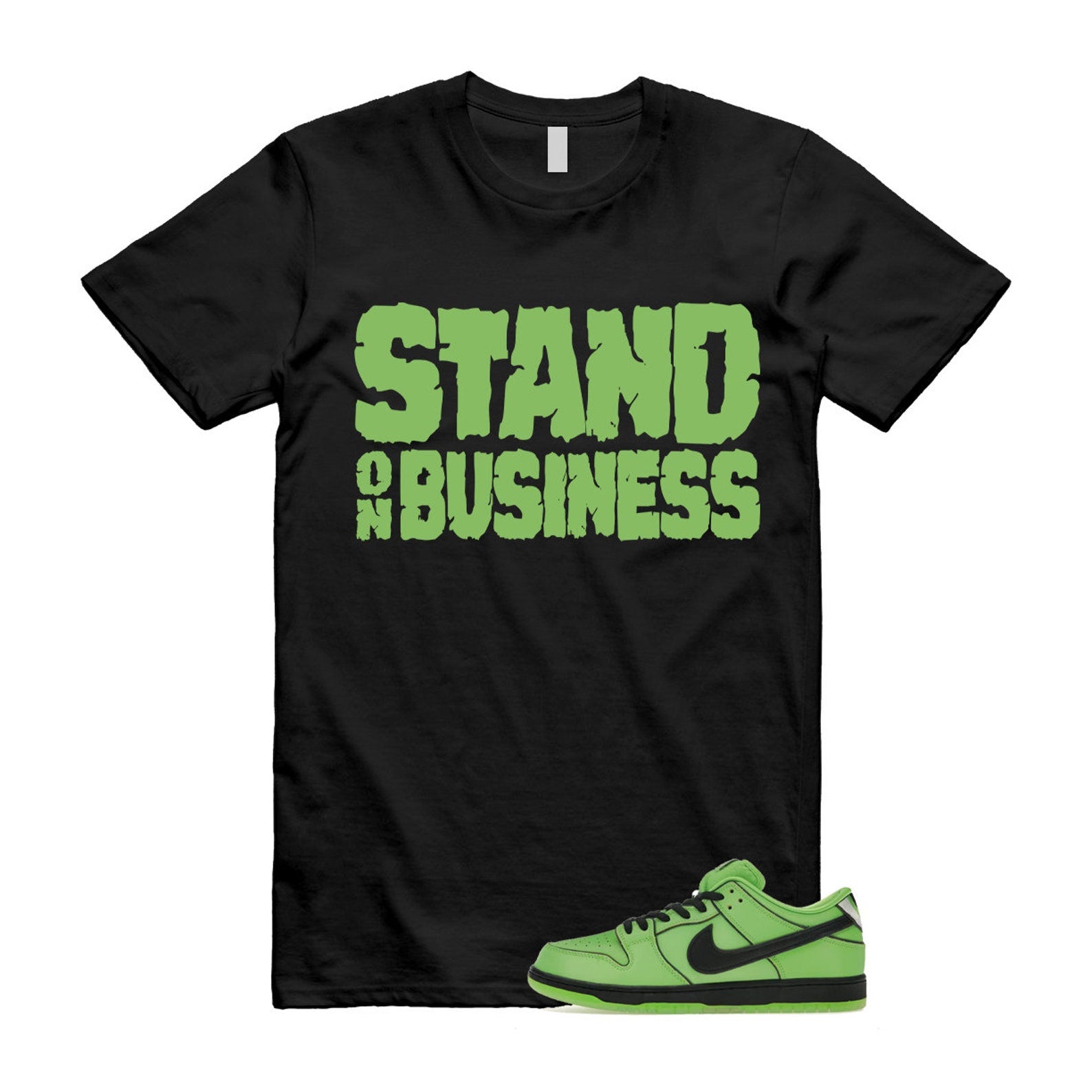 Dunk Buttercup The Power Girls Mean Green Lotus Pink Black T Shirt Match Stand On Business ,FZ8832-300 T-Shirt, Sneaker Match Tee