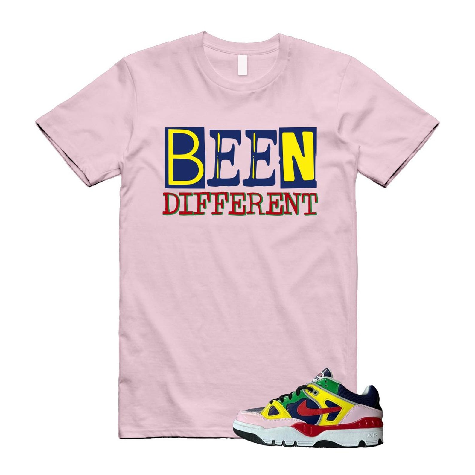 Air Force 3 Nigo White University Red Tour Yellow Pink Foam Blue Void Lucky Green Low SP T Shirt Match BEEN ,HQ1458-400 T-Shirt, Sneaker Match Tee