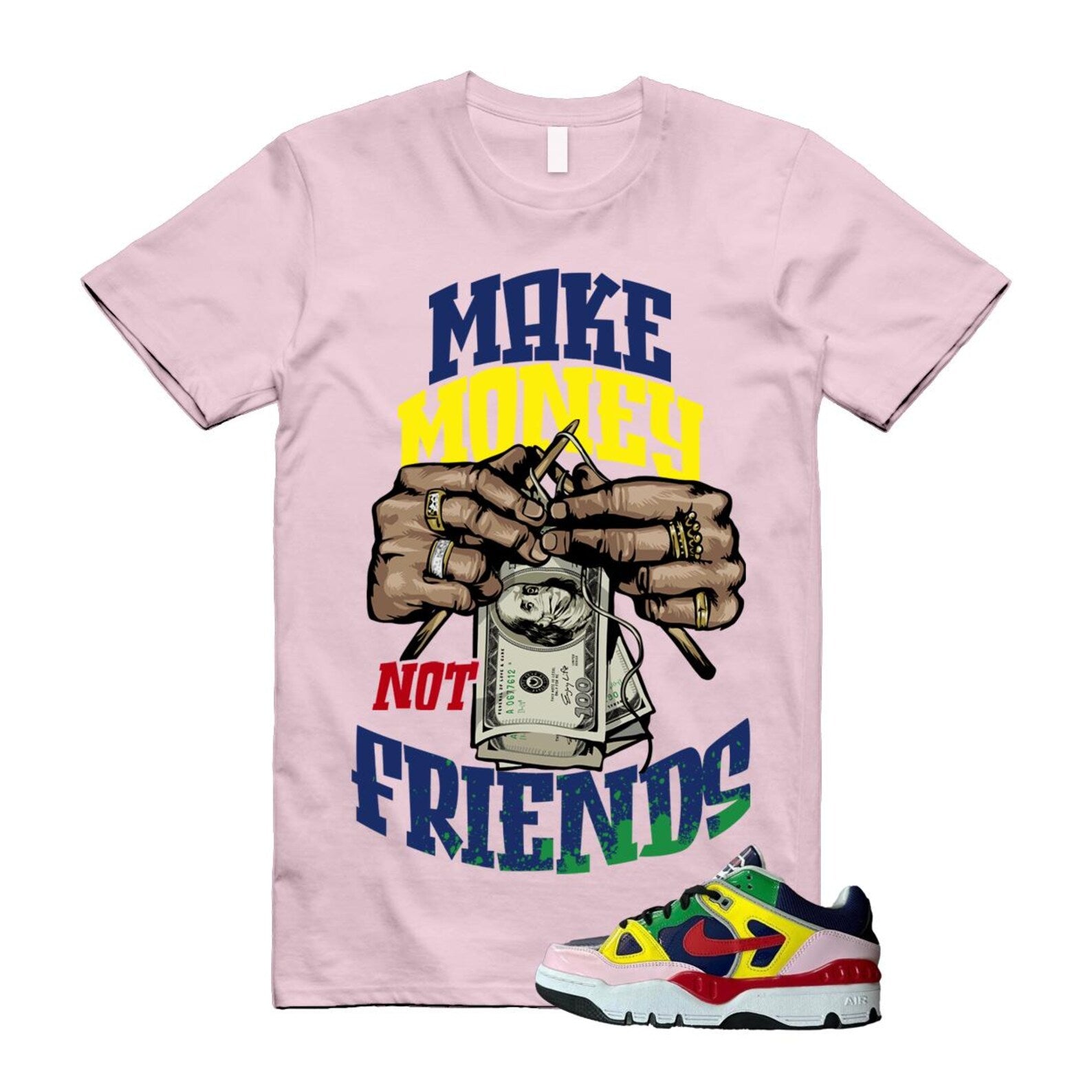 Air Force 3 Nigo White University Red Tour Yellow Pink Foam Blue Void Lucky Green Low SP T Shirt Match MM ,HQ1458-400 T-Shirt, Sneaker Match Tee